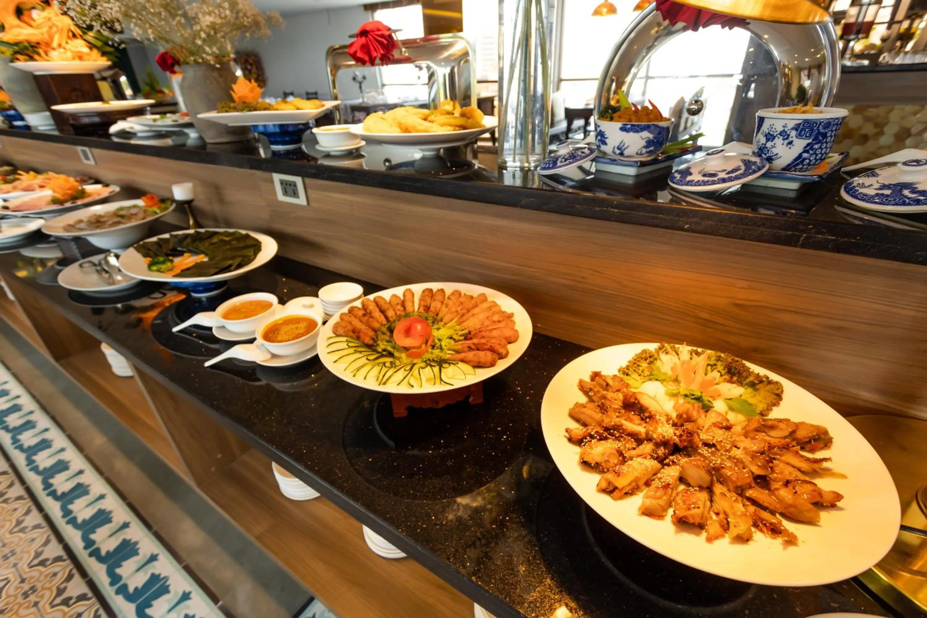 Buffet breakfast in White Lotus Hue Hotel