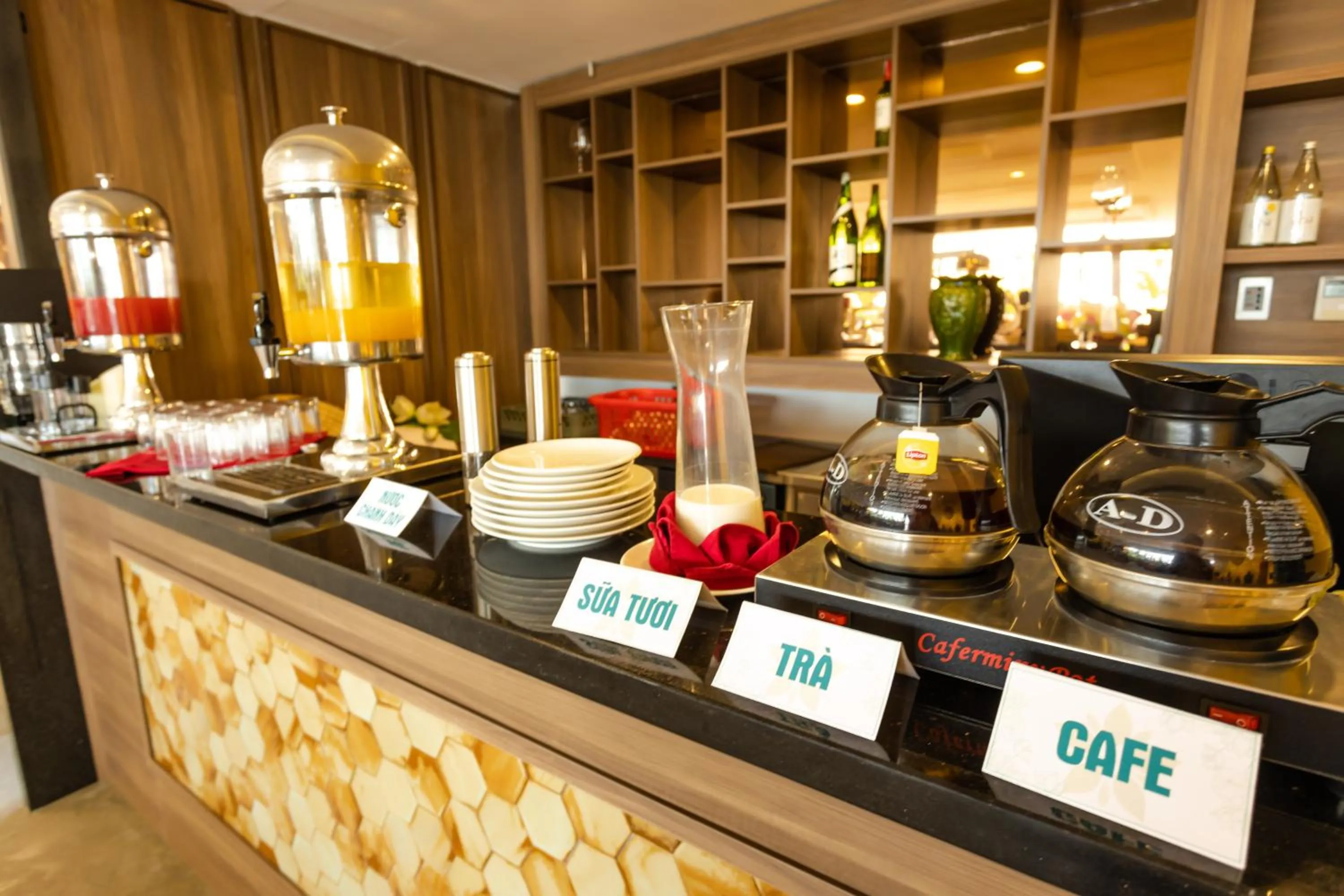 Buffet breakfast in White Lotus Hue Hotel