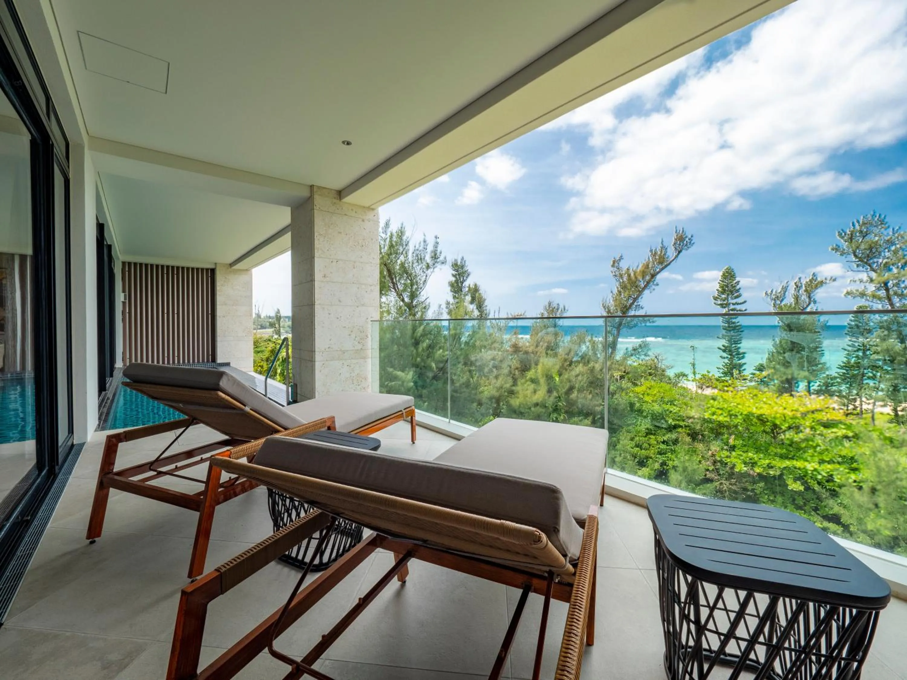 Swimming pool in UMITO Okinawa Onnason