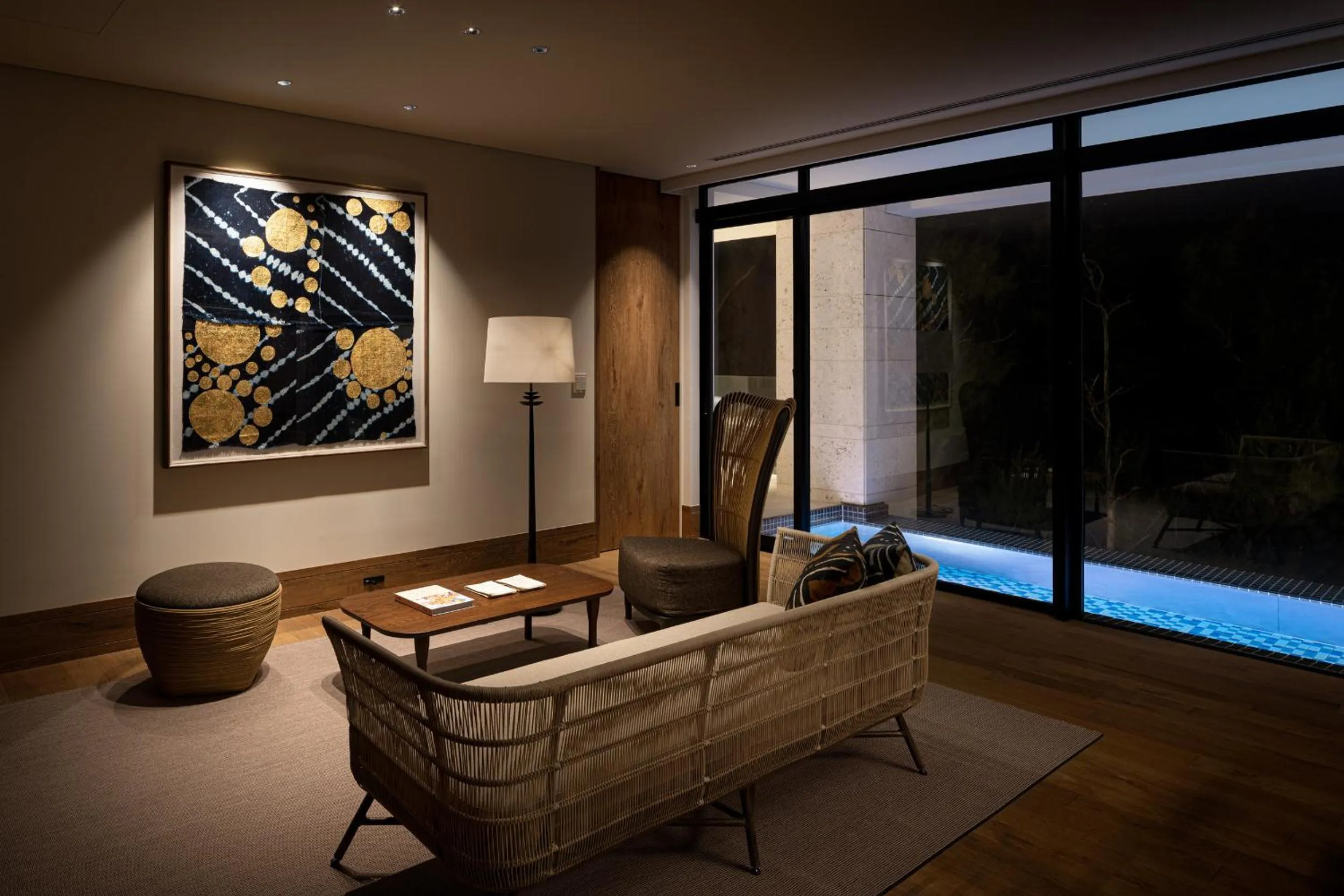 Living room in UMITO Okinawa Onnason