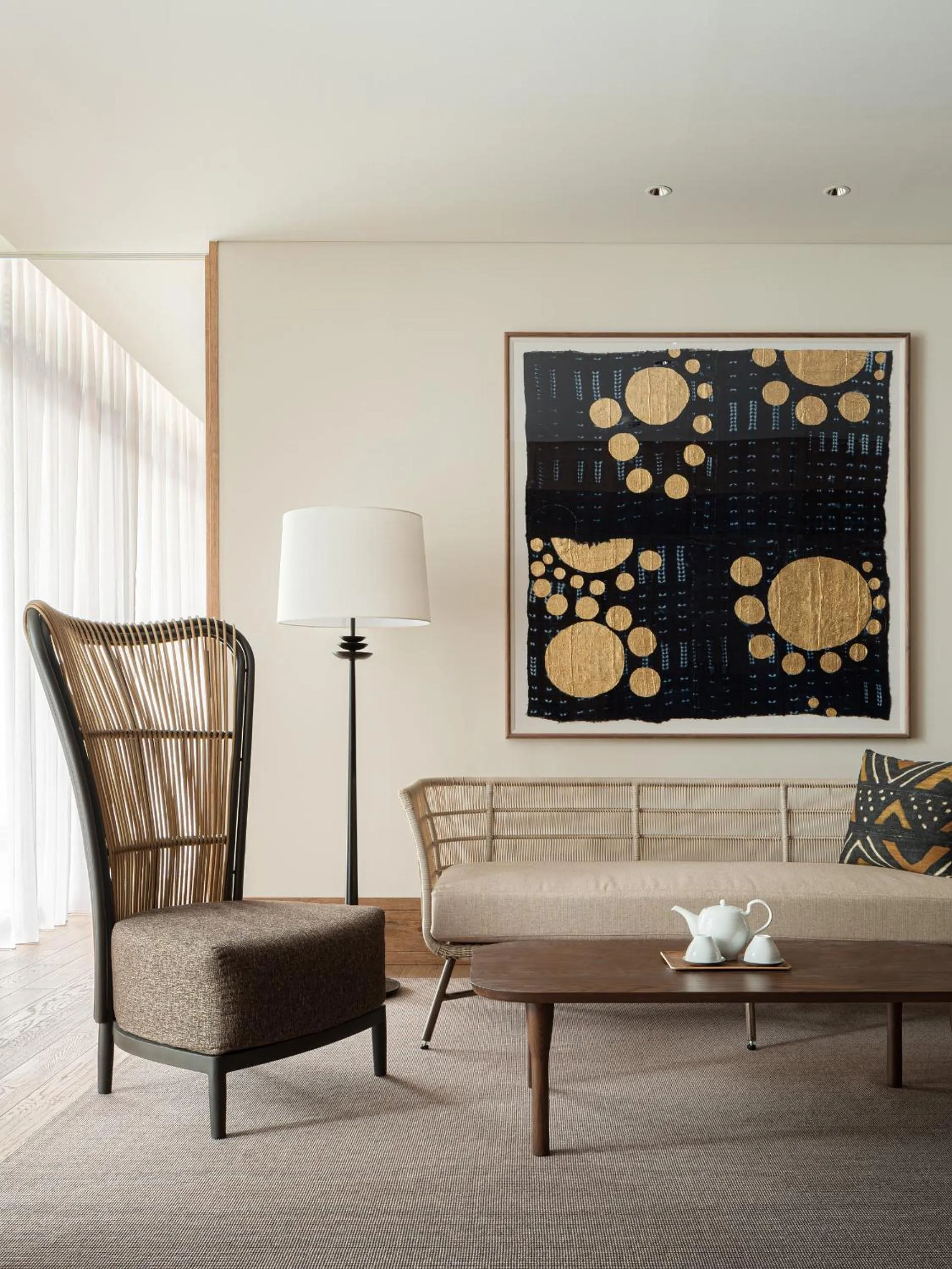 Living room in UMITO Okinawa Onnason