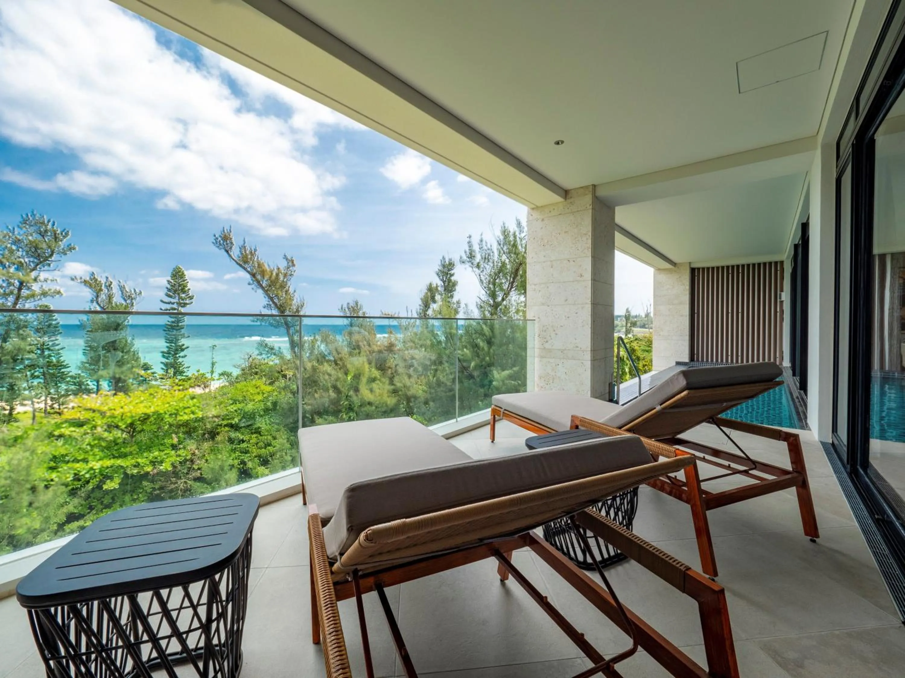 Swimming pool in UMITO Okinawa Onnason