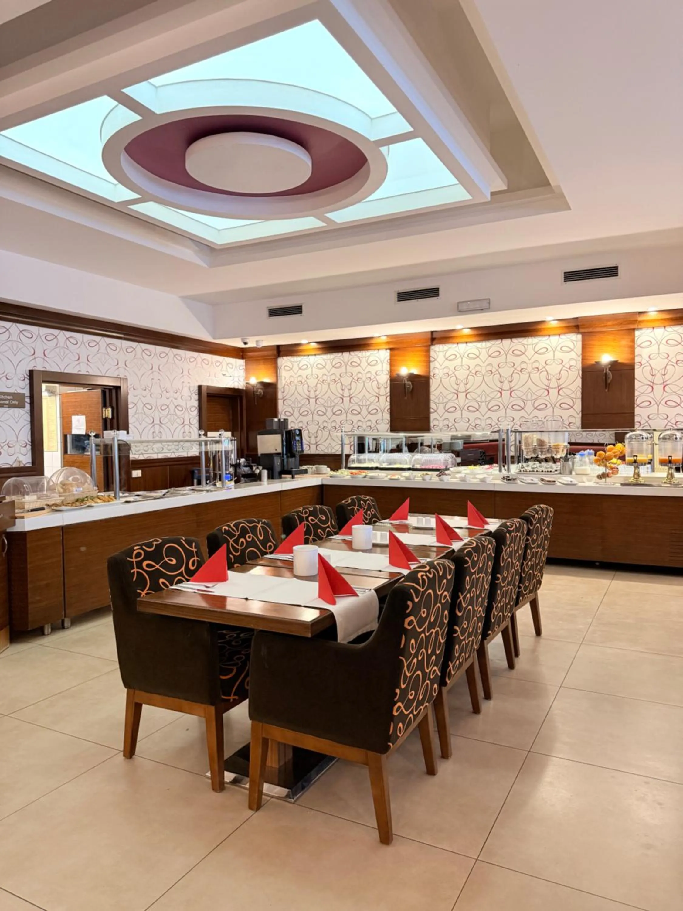 Buffet breakfast in Airport Global Hotel