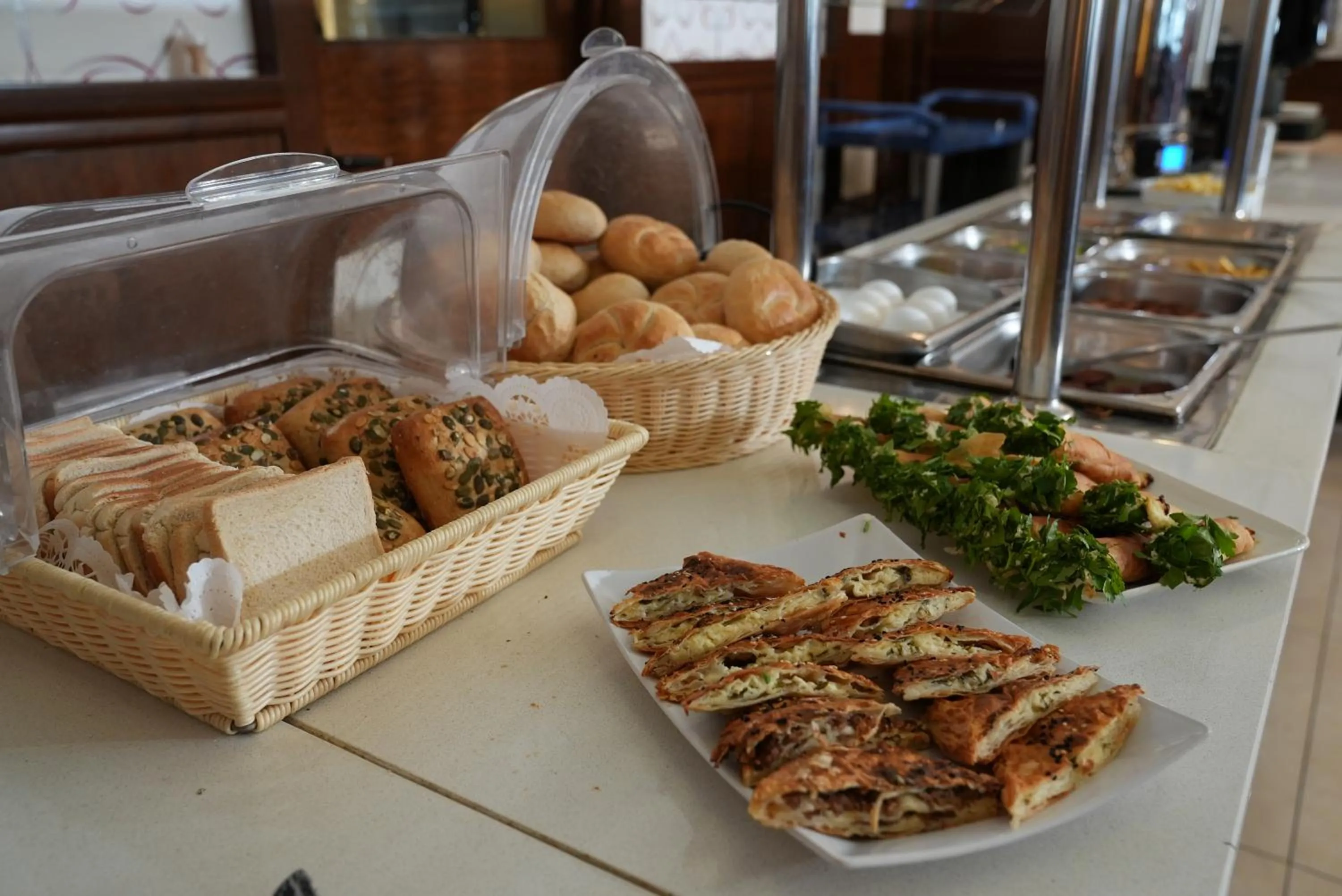 Buffet breakfast in Airport Global Hotel
