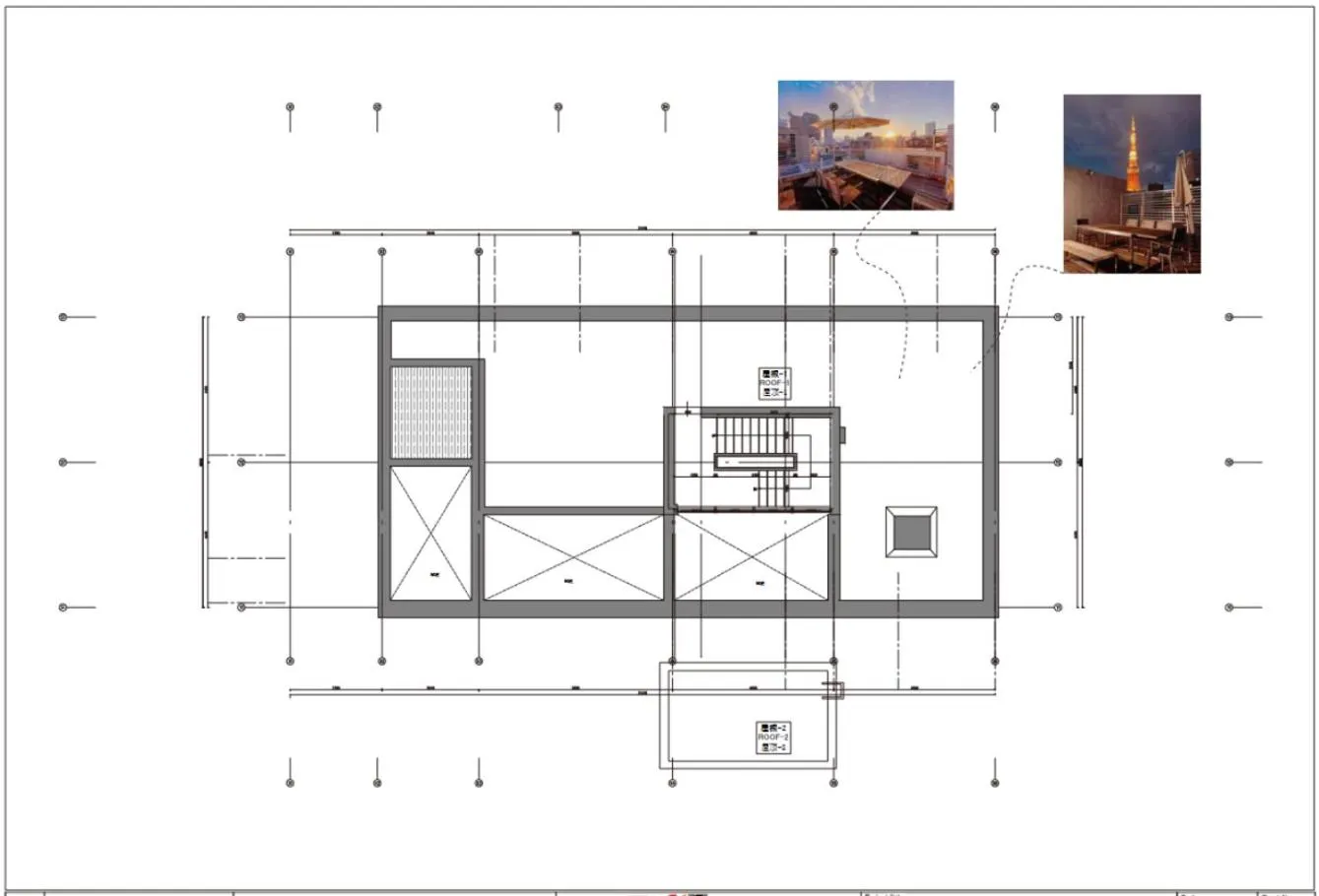 Azabu Modern House The Tokyo Tower can be seen from the villa 500m2