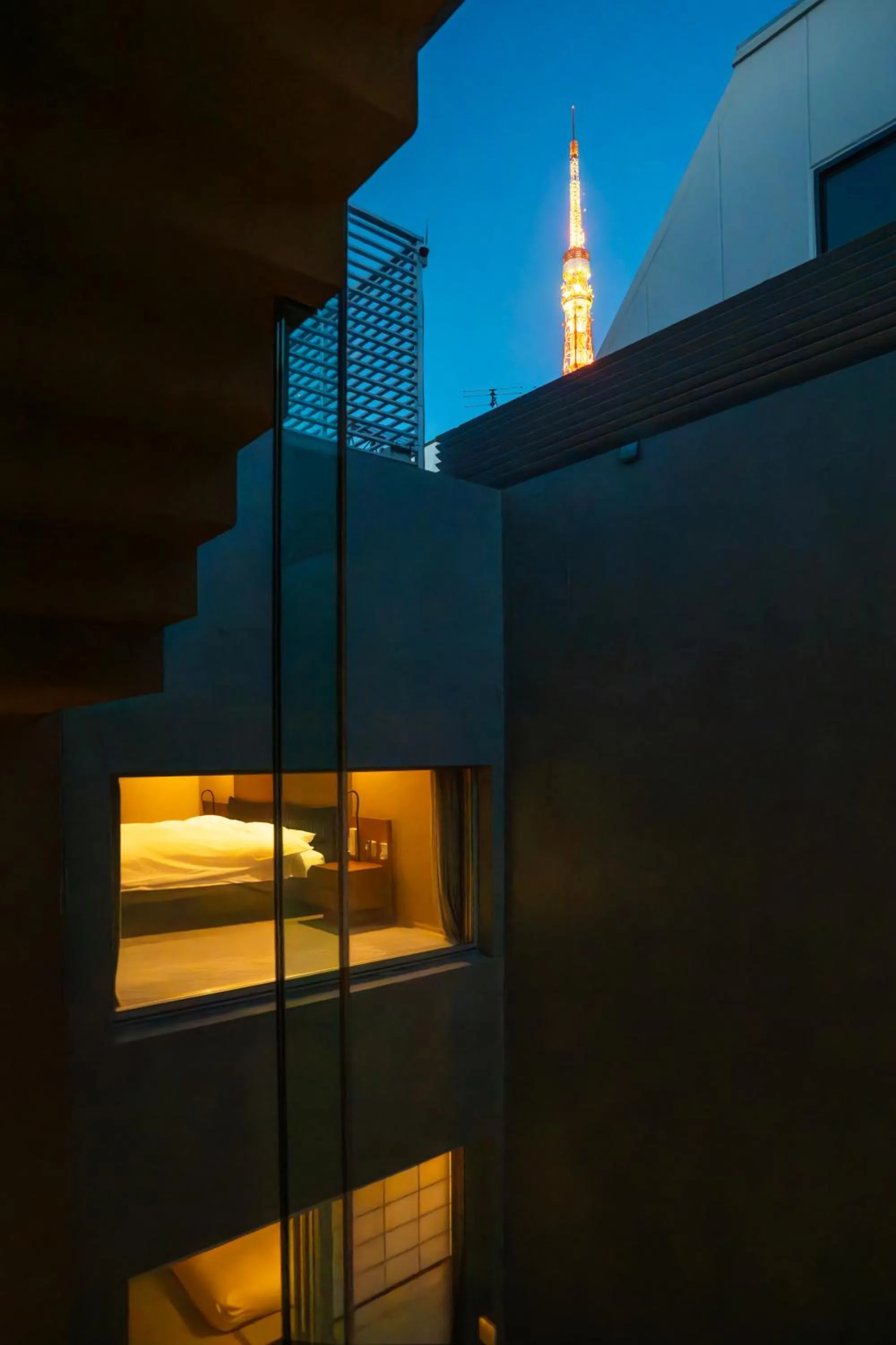 Azabu Modern House The Tokyo Tower can be seen from the villa 500m2