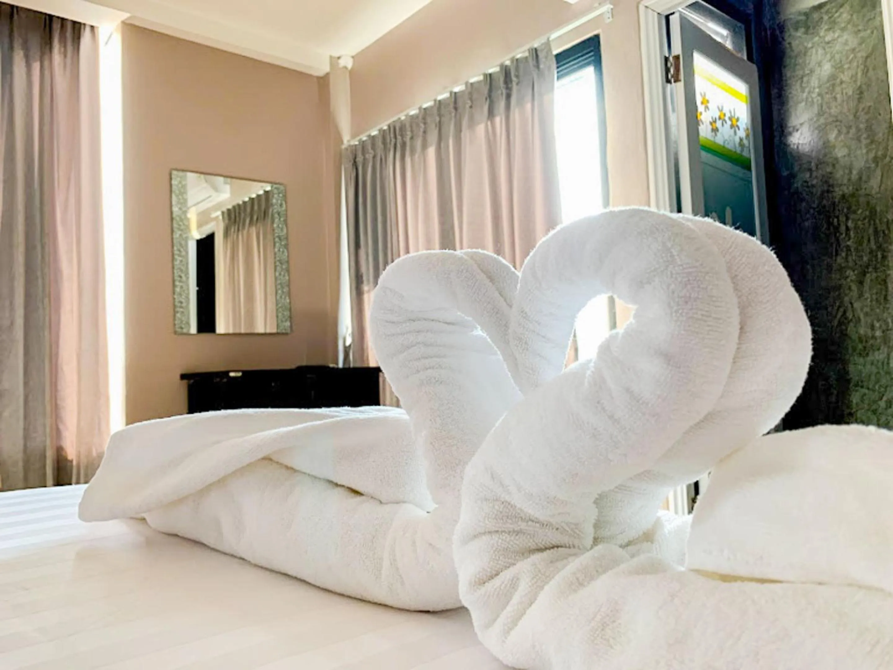 Bed in Delighted Bangkok Hotel