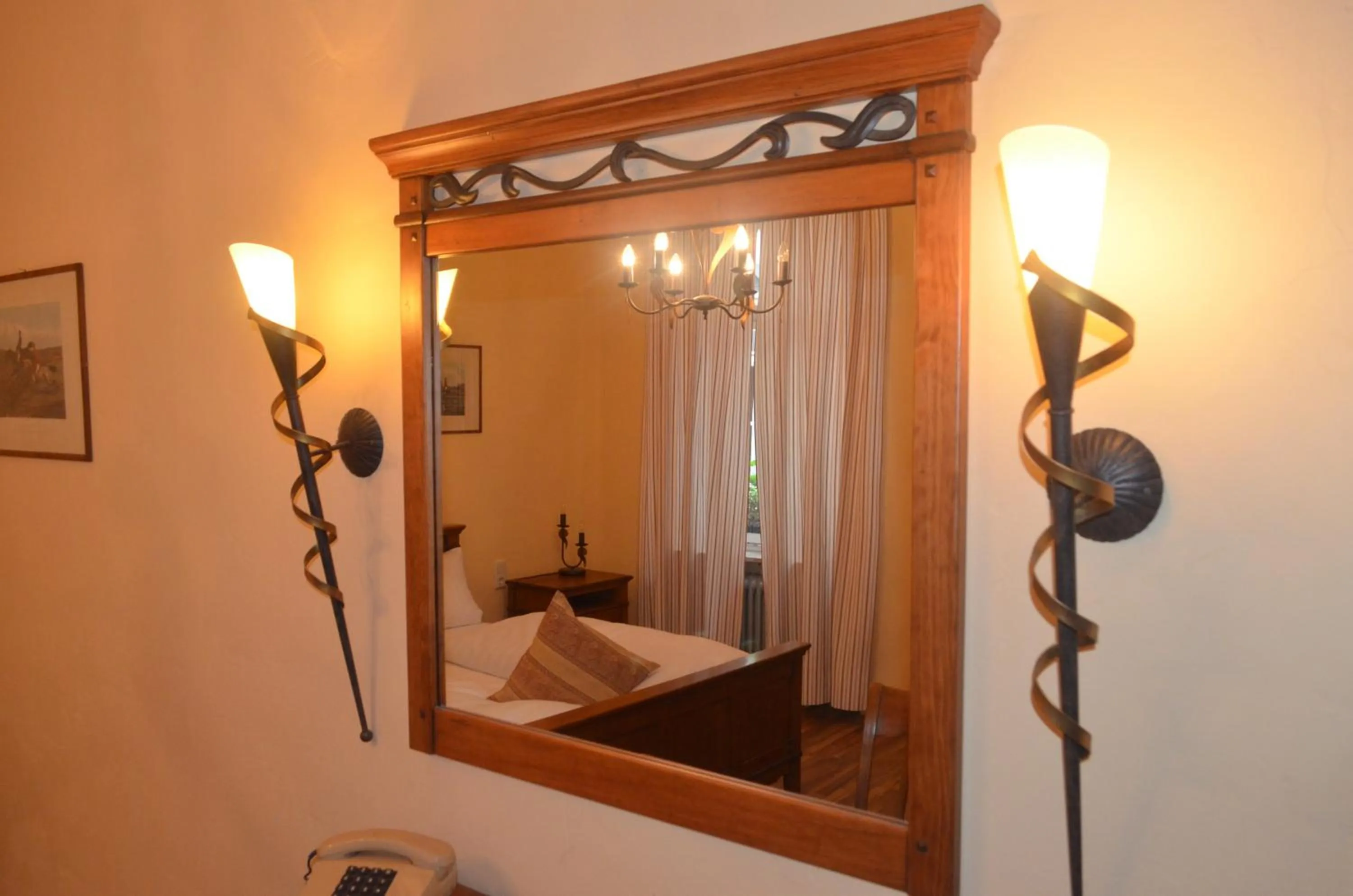 Decorative detail, Bed in Hotel Graupner