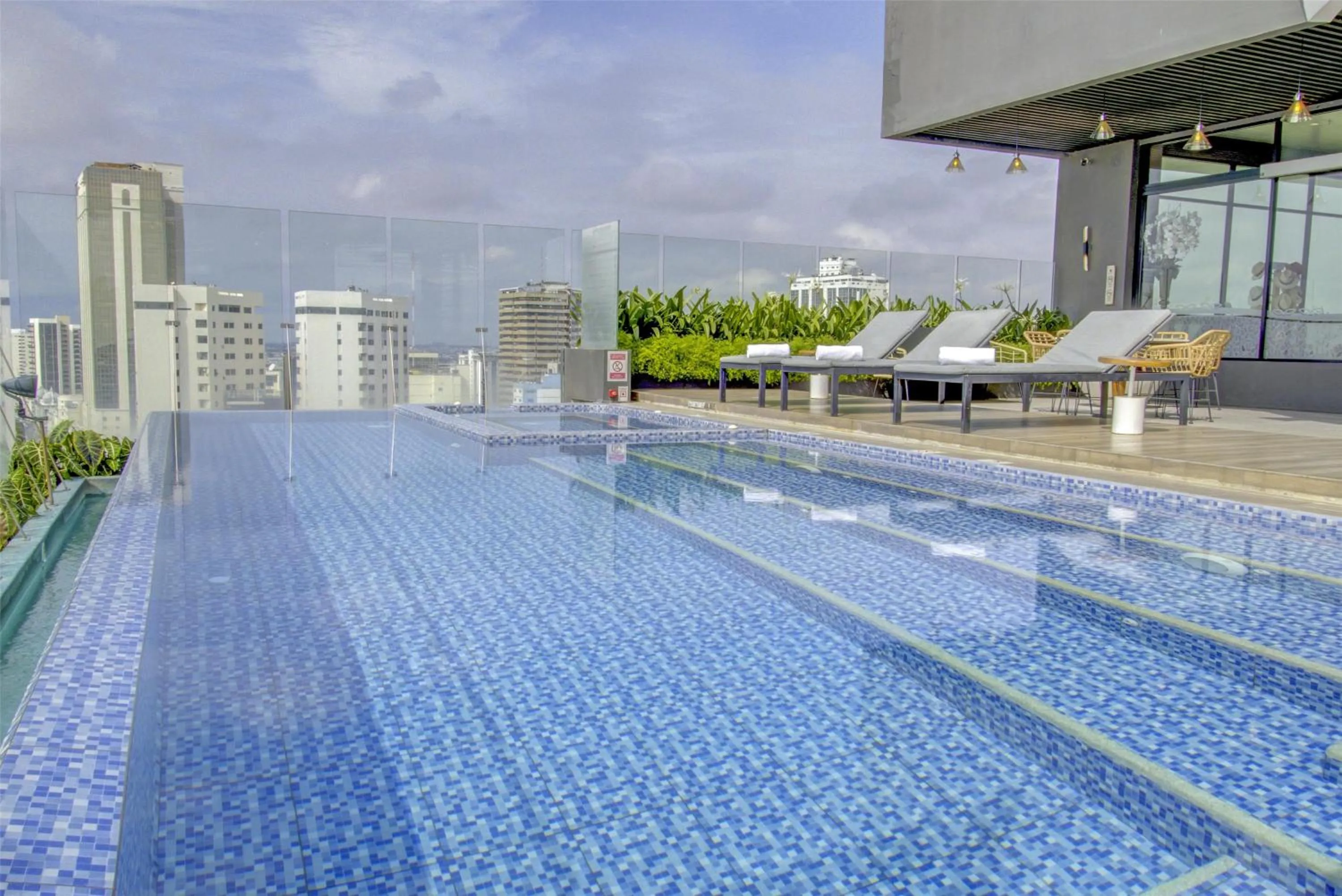 Pool view in DoubleTree by Hilton Guayaquil