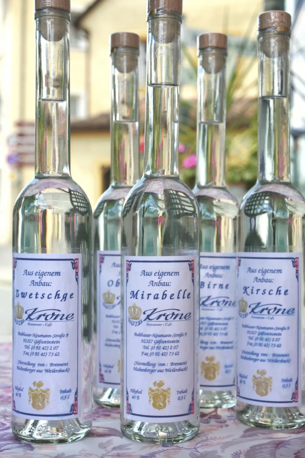 Alcoholic drinks in Hotel Krone