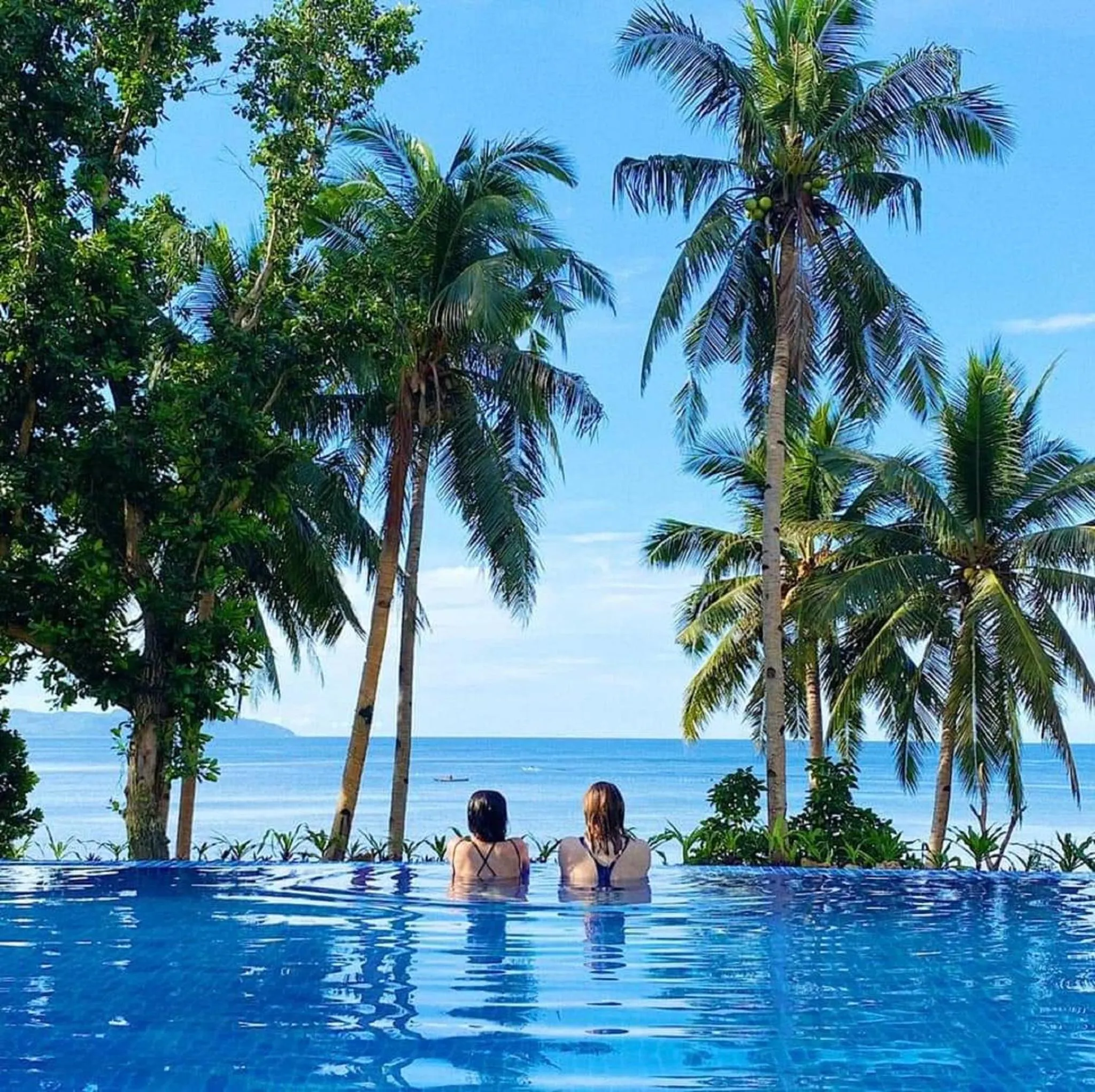 Pool view in Tuburan Cove Beach Resort
