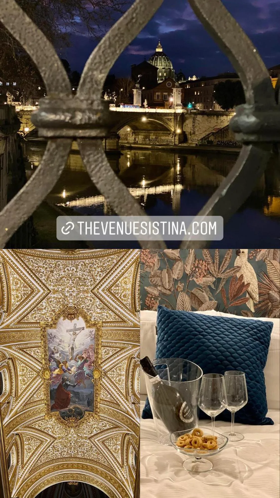 Decorative detail in The Venue Sistina