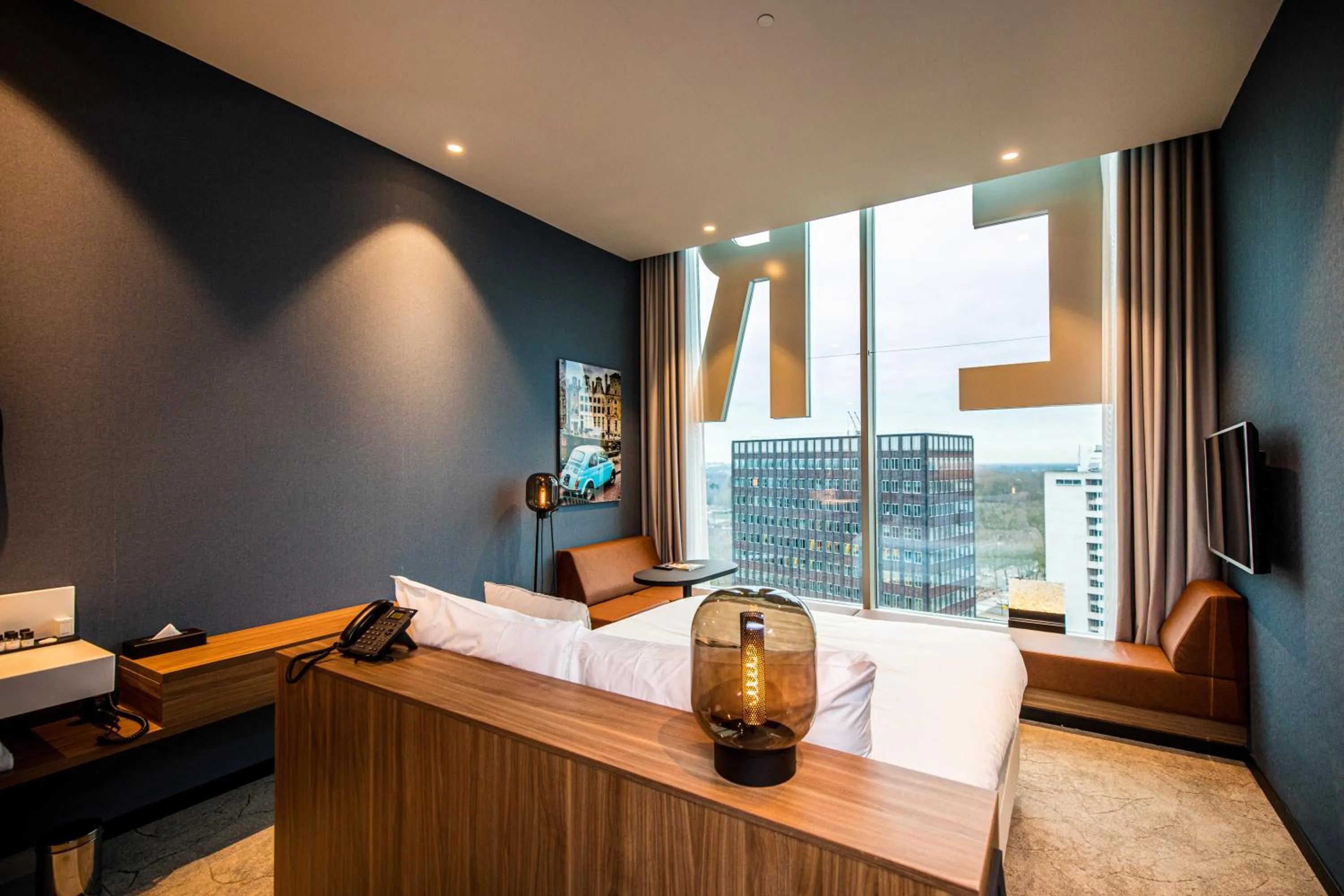 View (from property/room), Bed in Van der Valk Hotel Amsterdam Zuidas -Rai