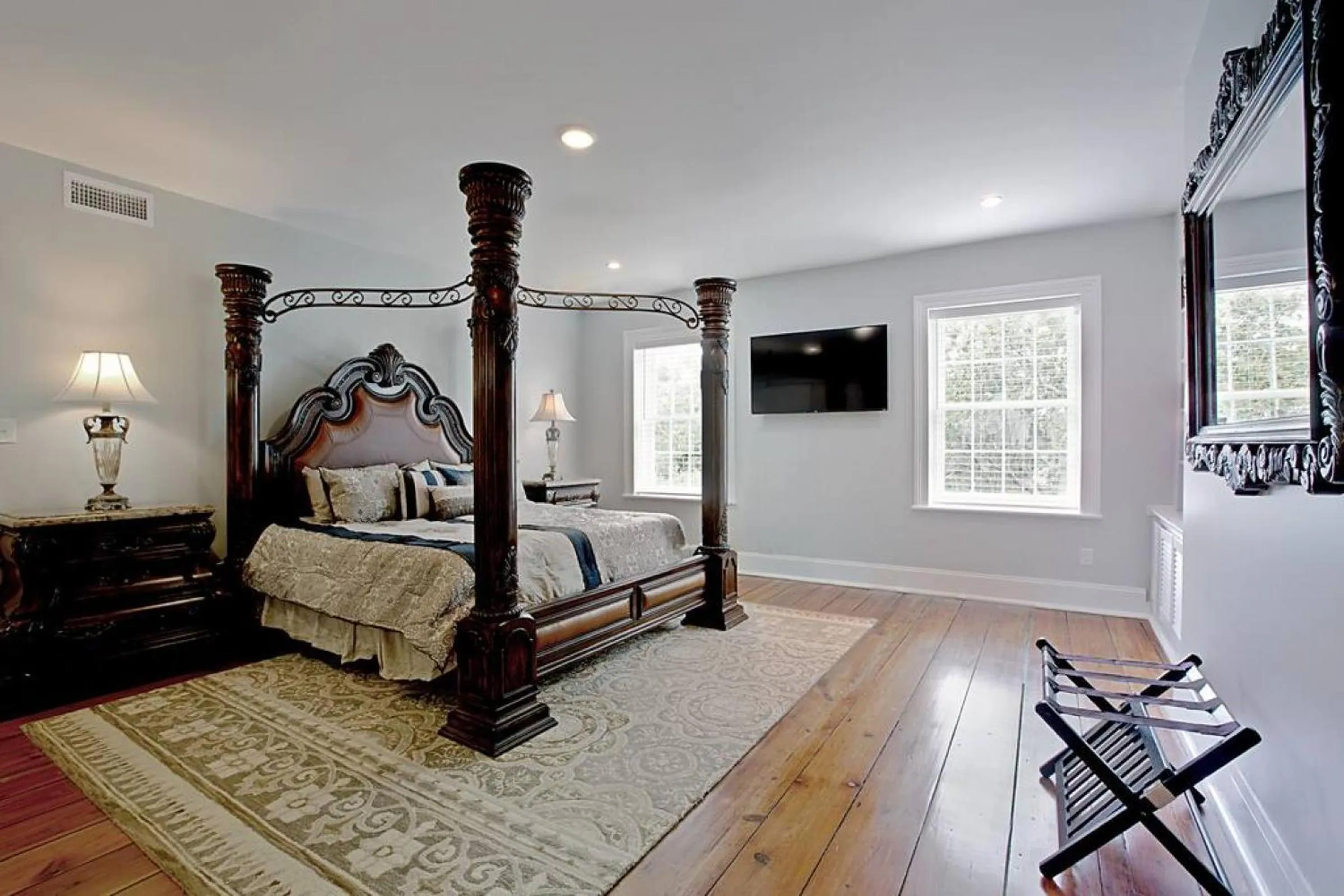 Bedroom, Bed in Sophisticated Historic Remodeled 9 bedroom Home