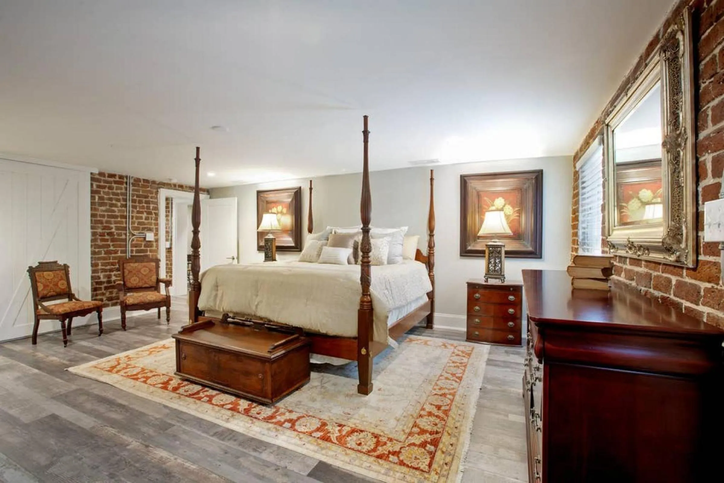 Bedroom, Bed in Sophisticated Historic Remodeled 9 bedroom Home