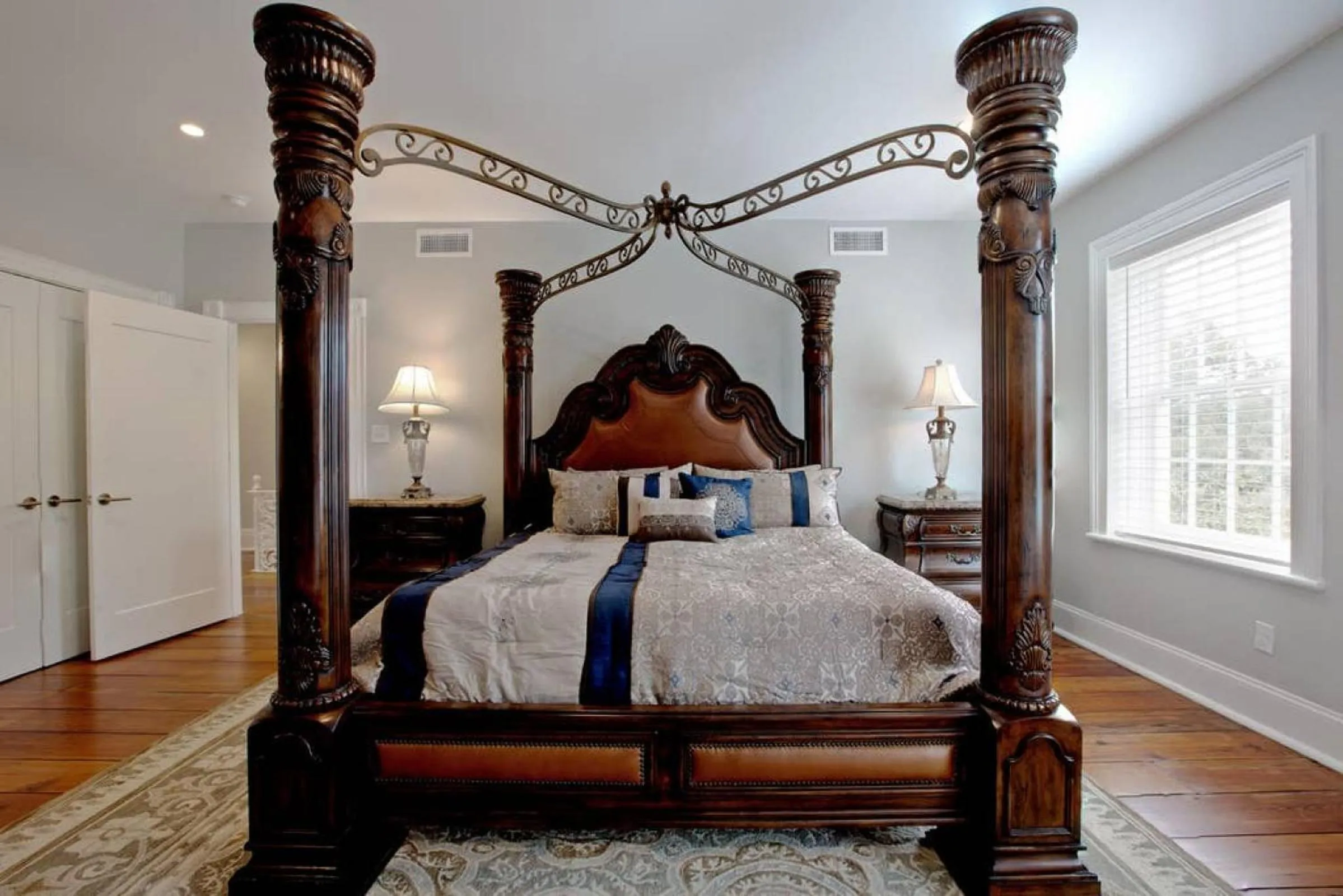 Bedroom, Bed in Sophisticated Historic Remodeled 9 bedroom Home