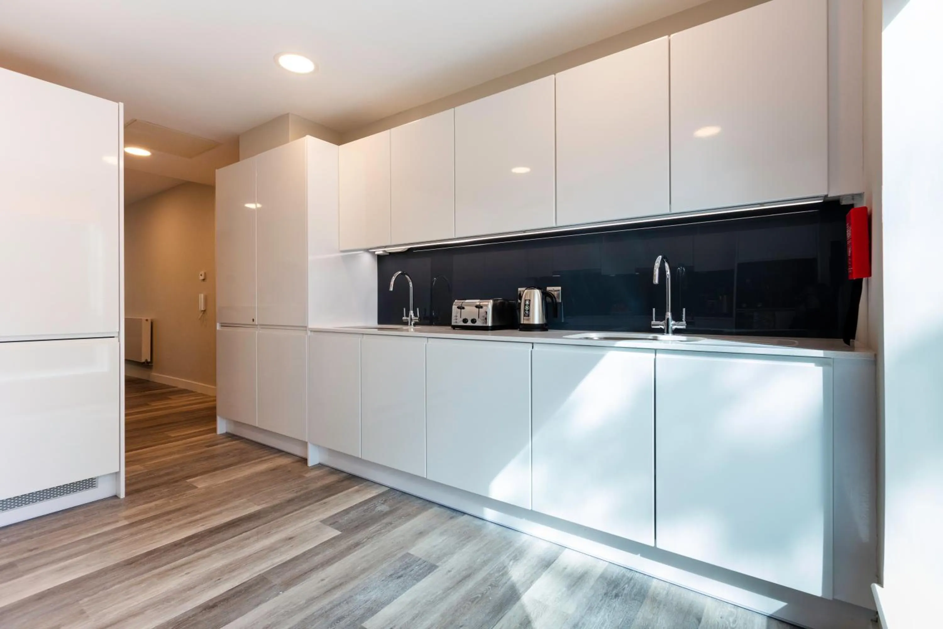 Communal kitchen in The Westwood Summer Accommodation