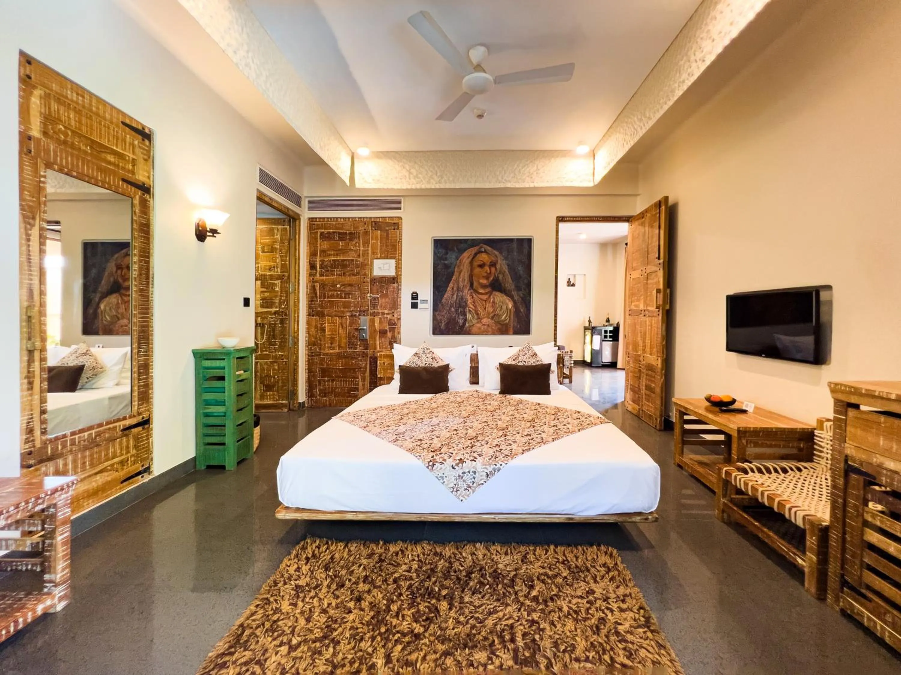 Living room, Bed in 3102bce - A Vedic Resort