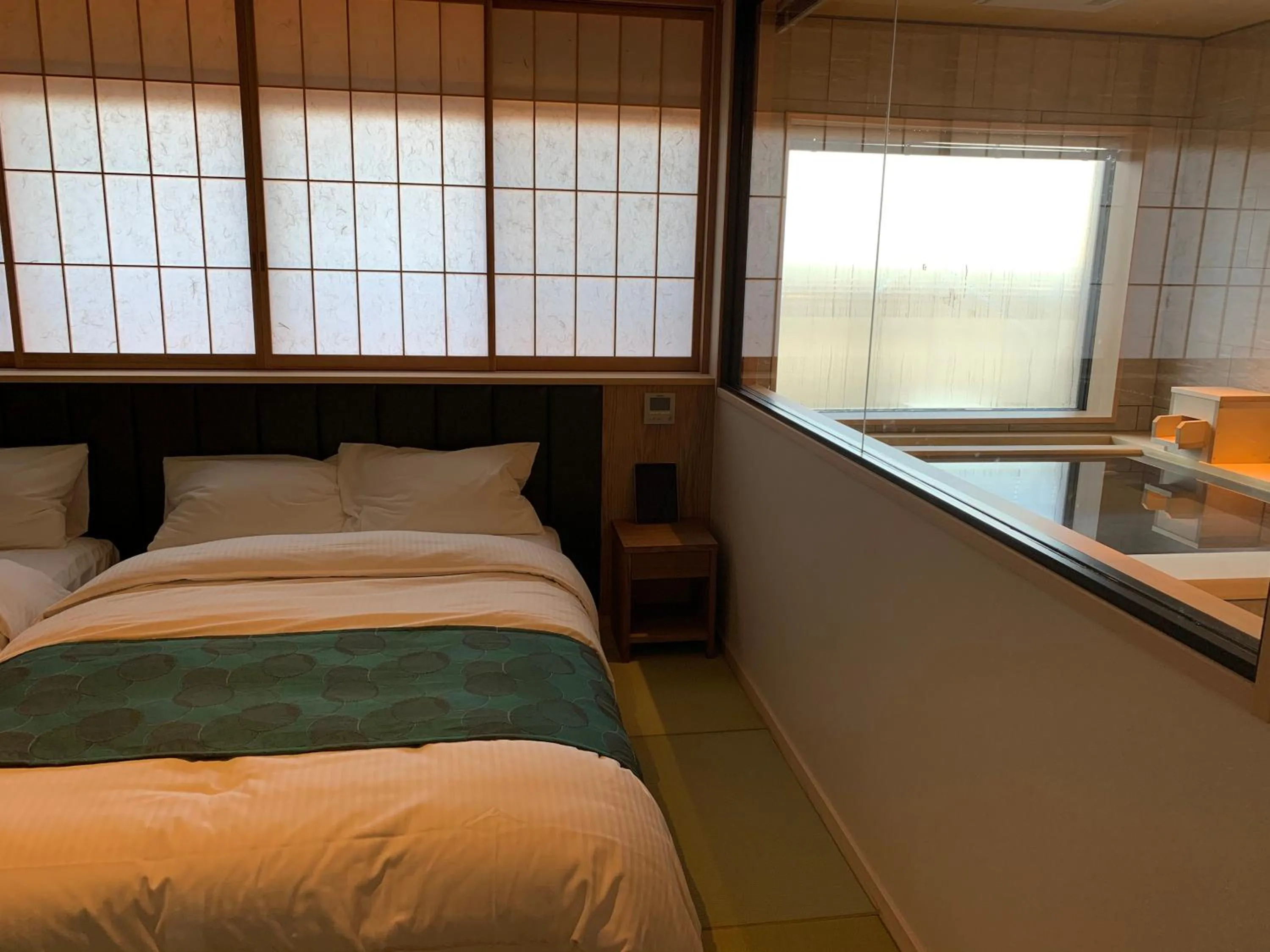 Bed in Ikeda Onsen Ryokan Tachikawa