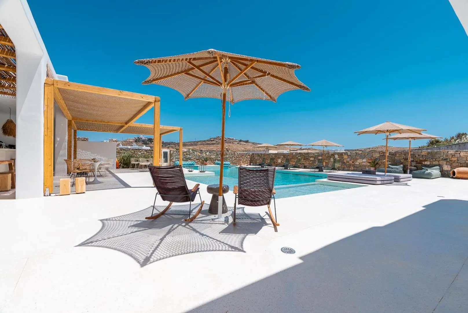 Patio in Koukoumi Vegan Boutique Hotel