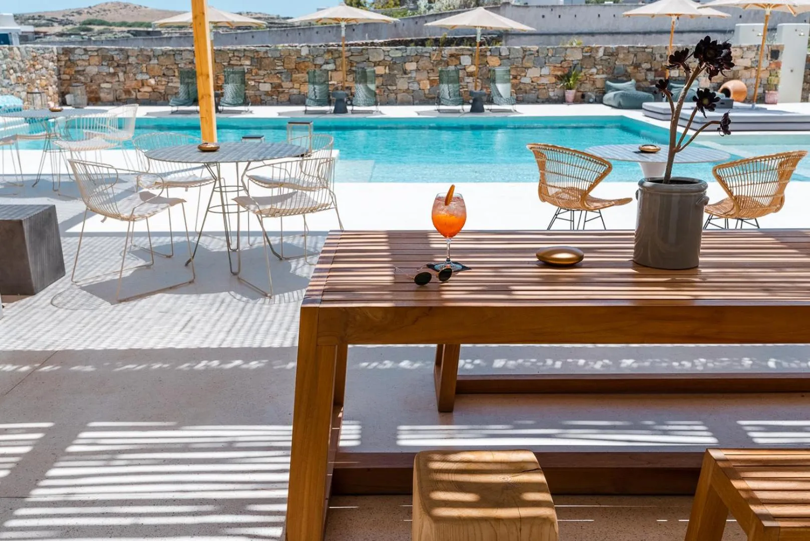 Patio in Koukoumi Vegan Boutique Hotel