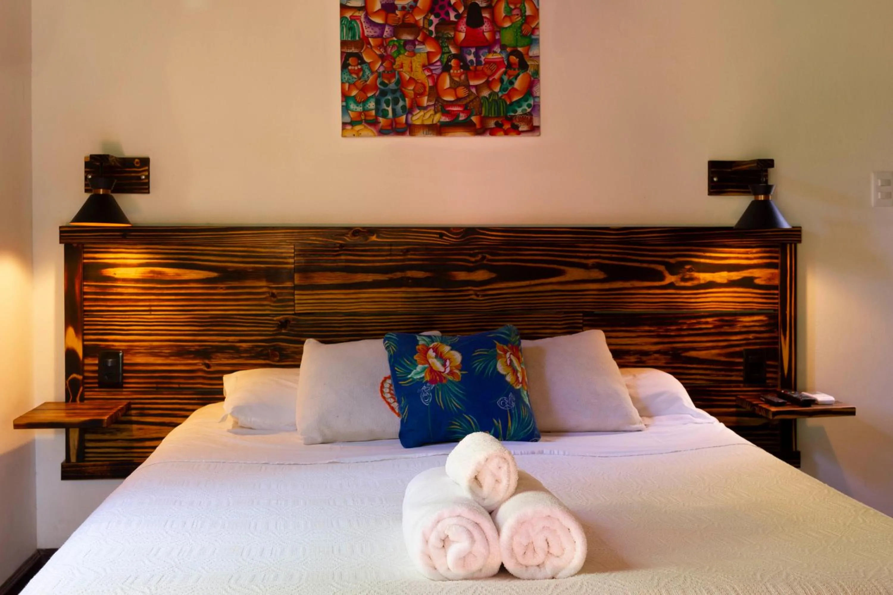 Bed in Pousada Aquarela