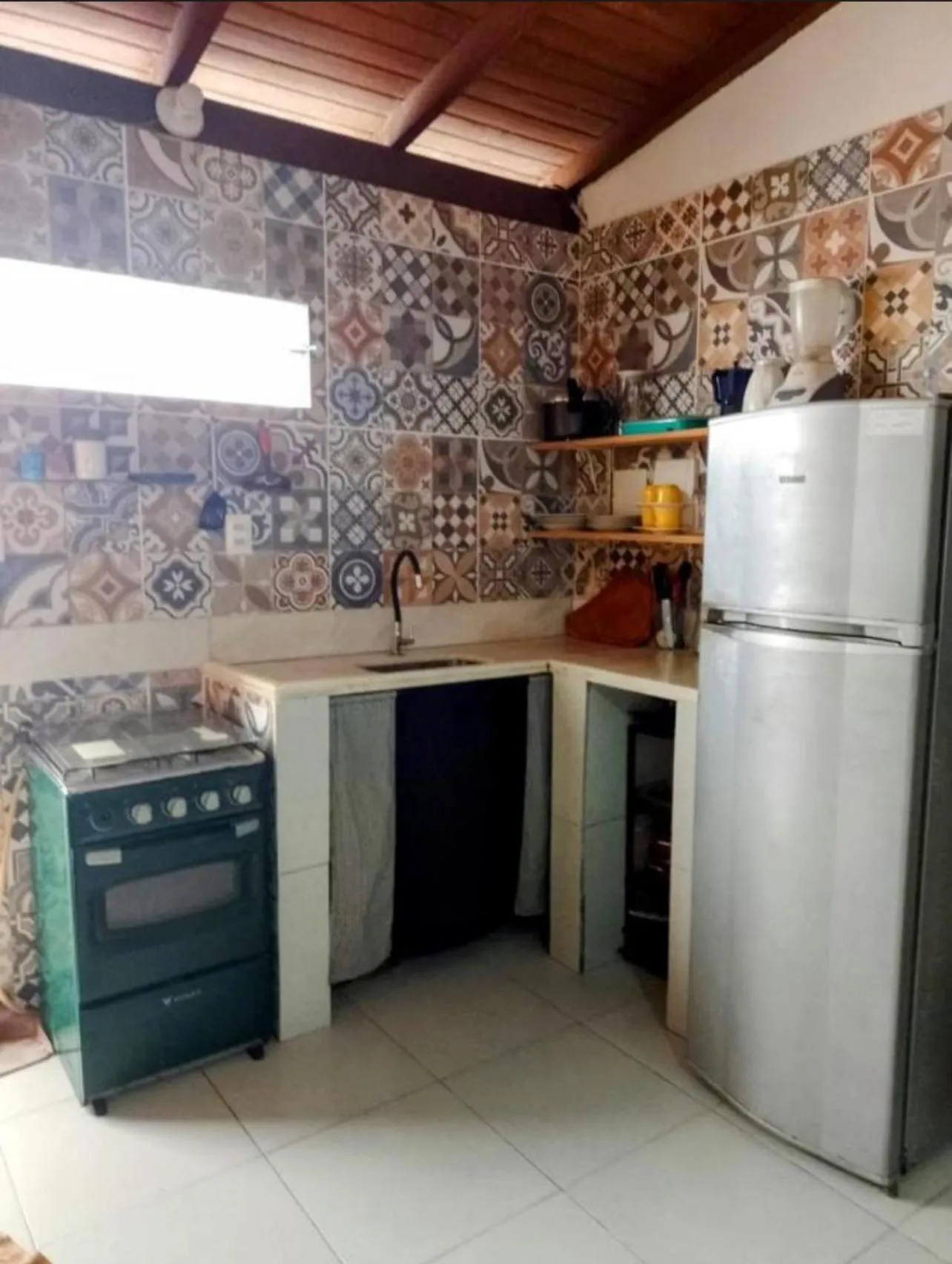 Kitchen or kitchenette in Pousada Nativo