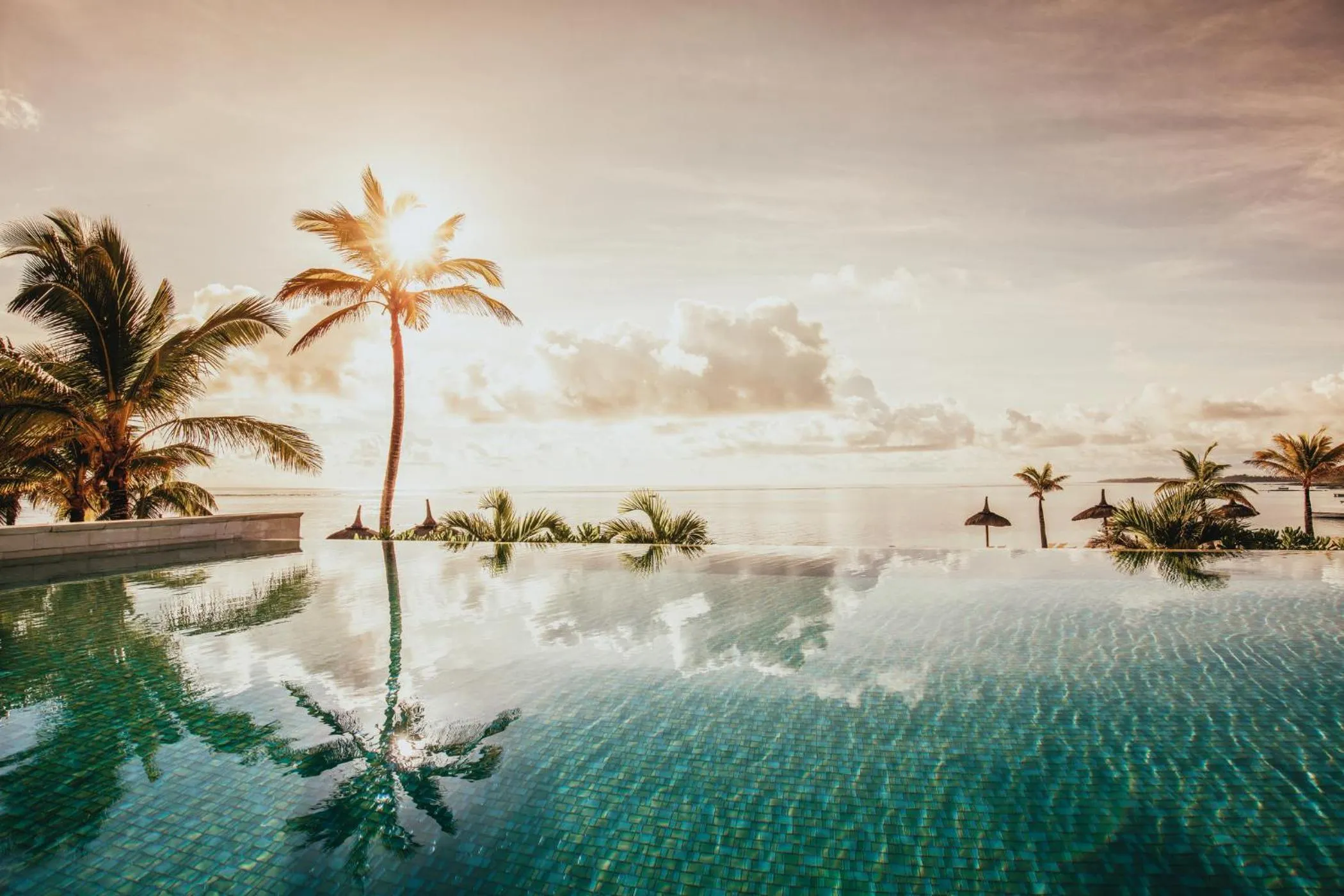 Pool view in Long Beach Mauritius