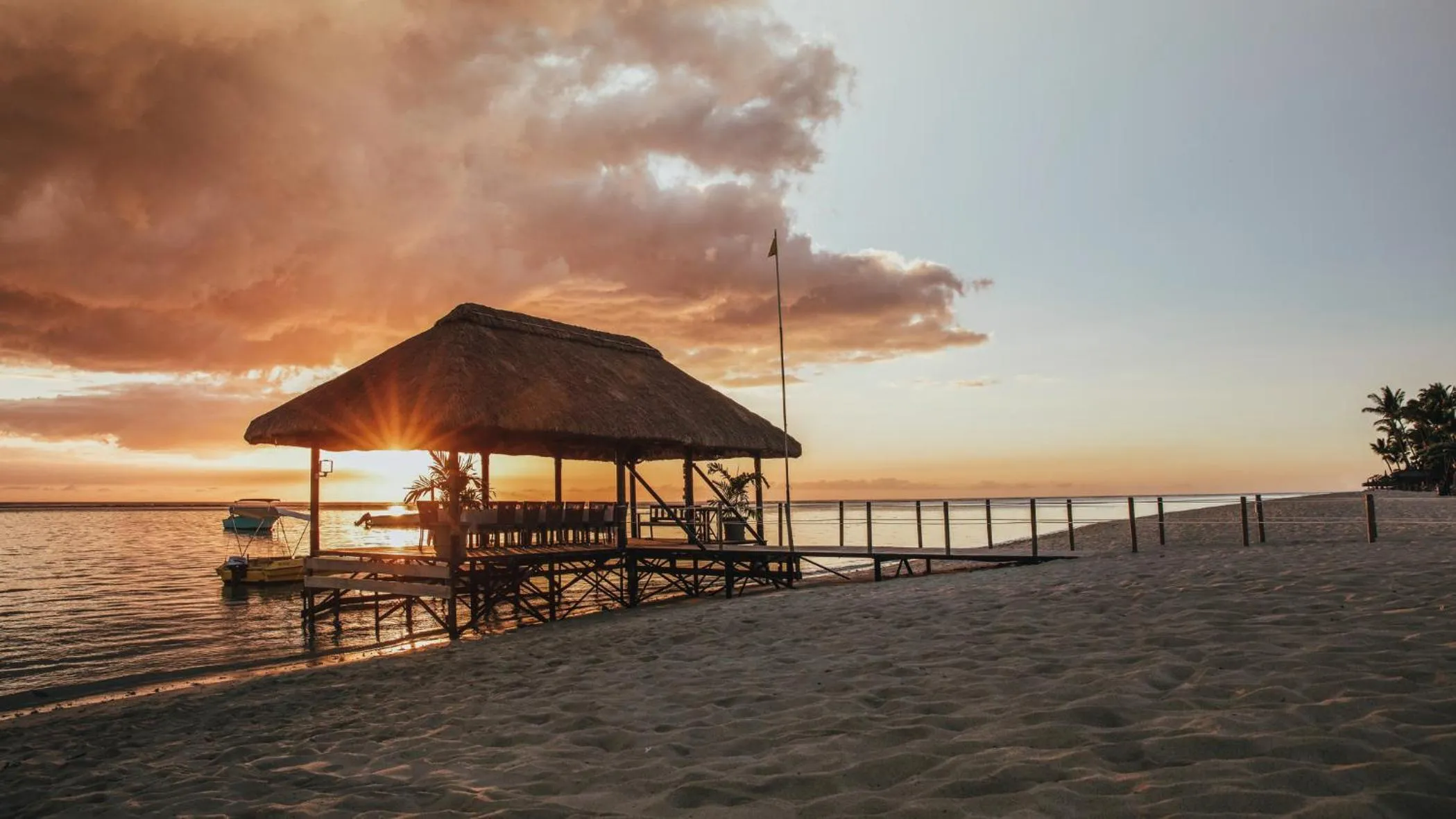 Beach in La Pirogue Mauritius