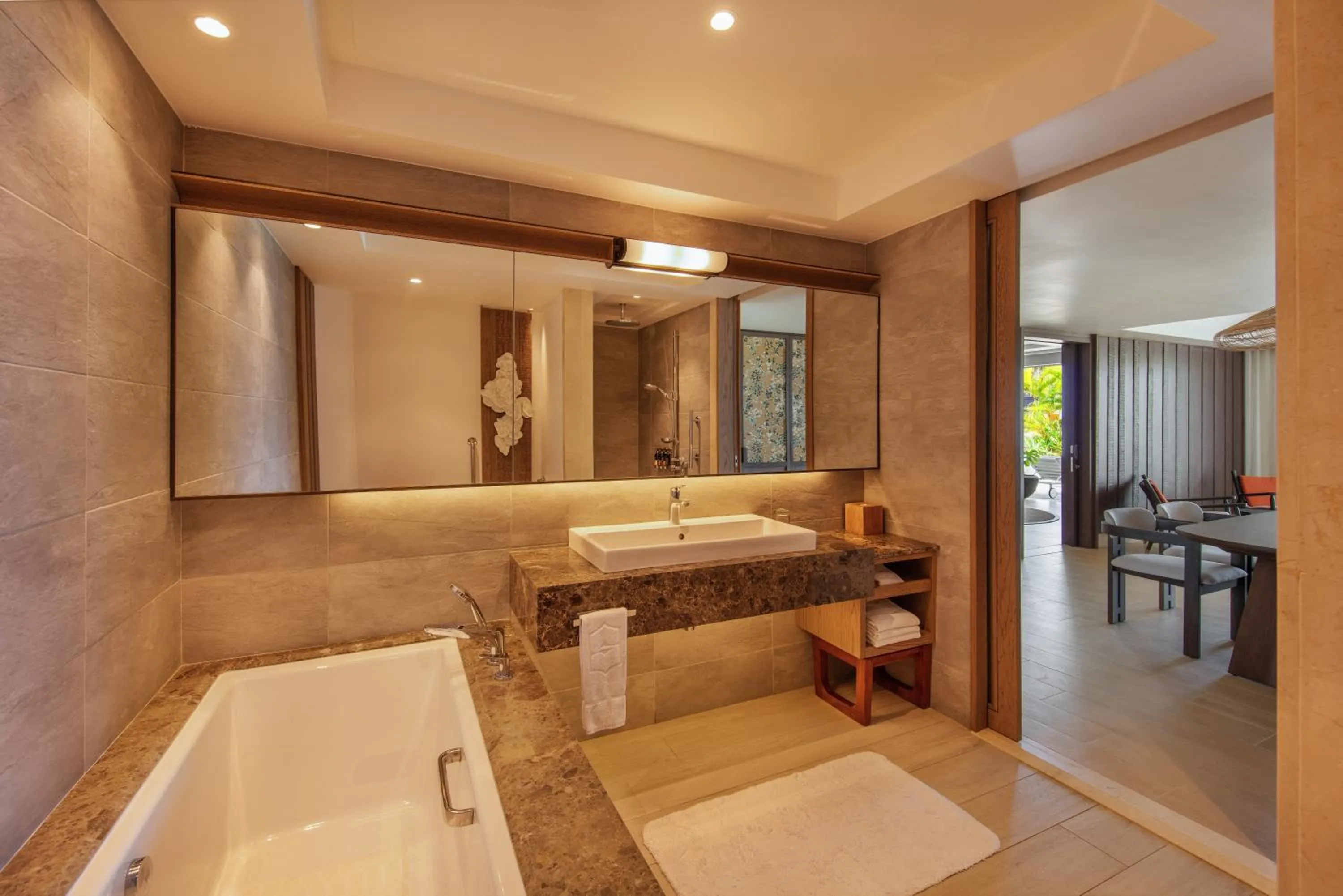 Bathroom in Shangri-La Le Touessrok, Mauritius