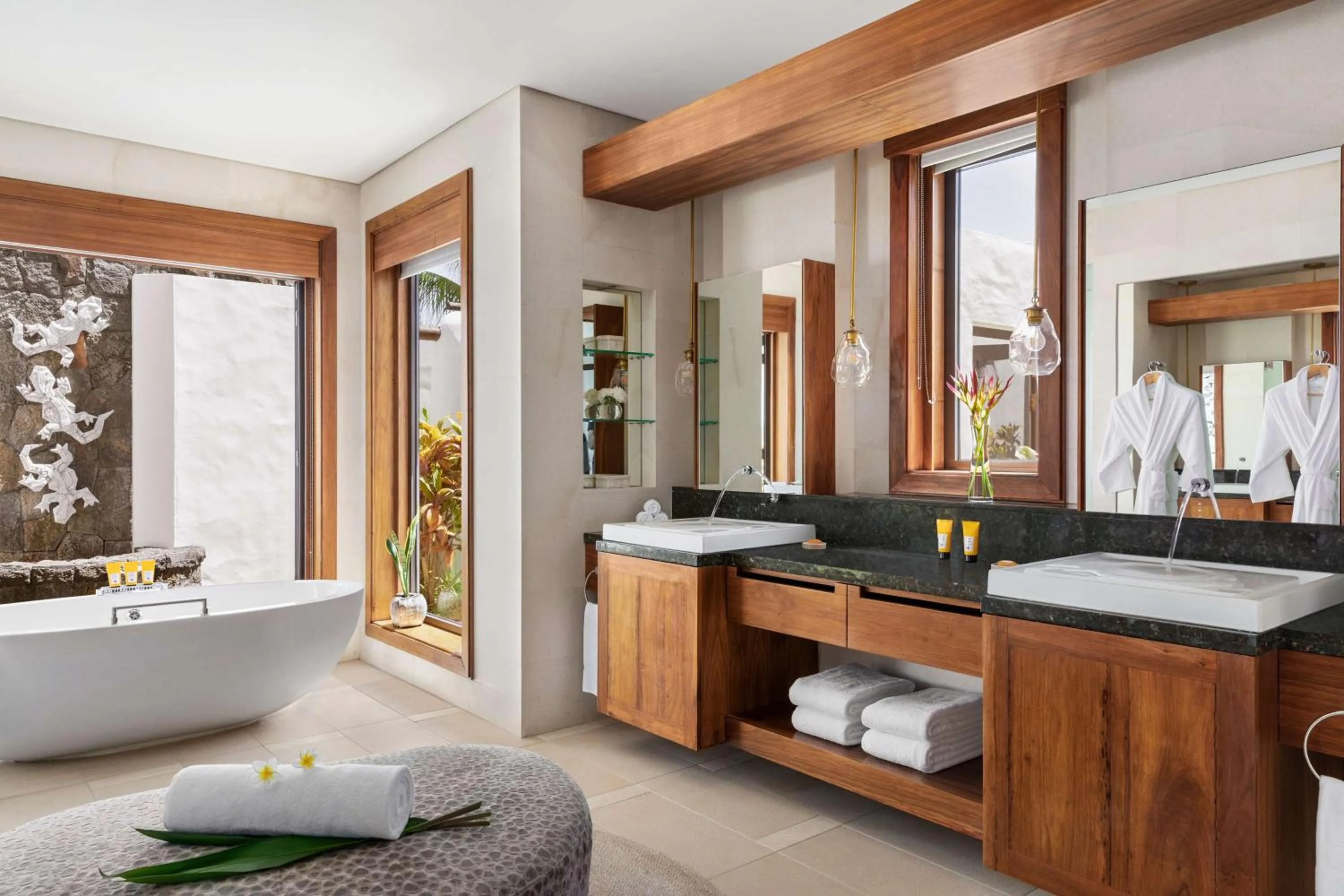 Bathroom in Shangri-La Le Touessrok, Mauritius