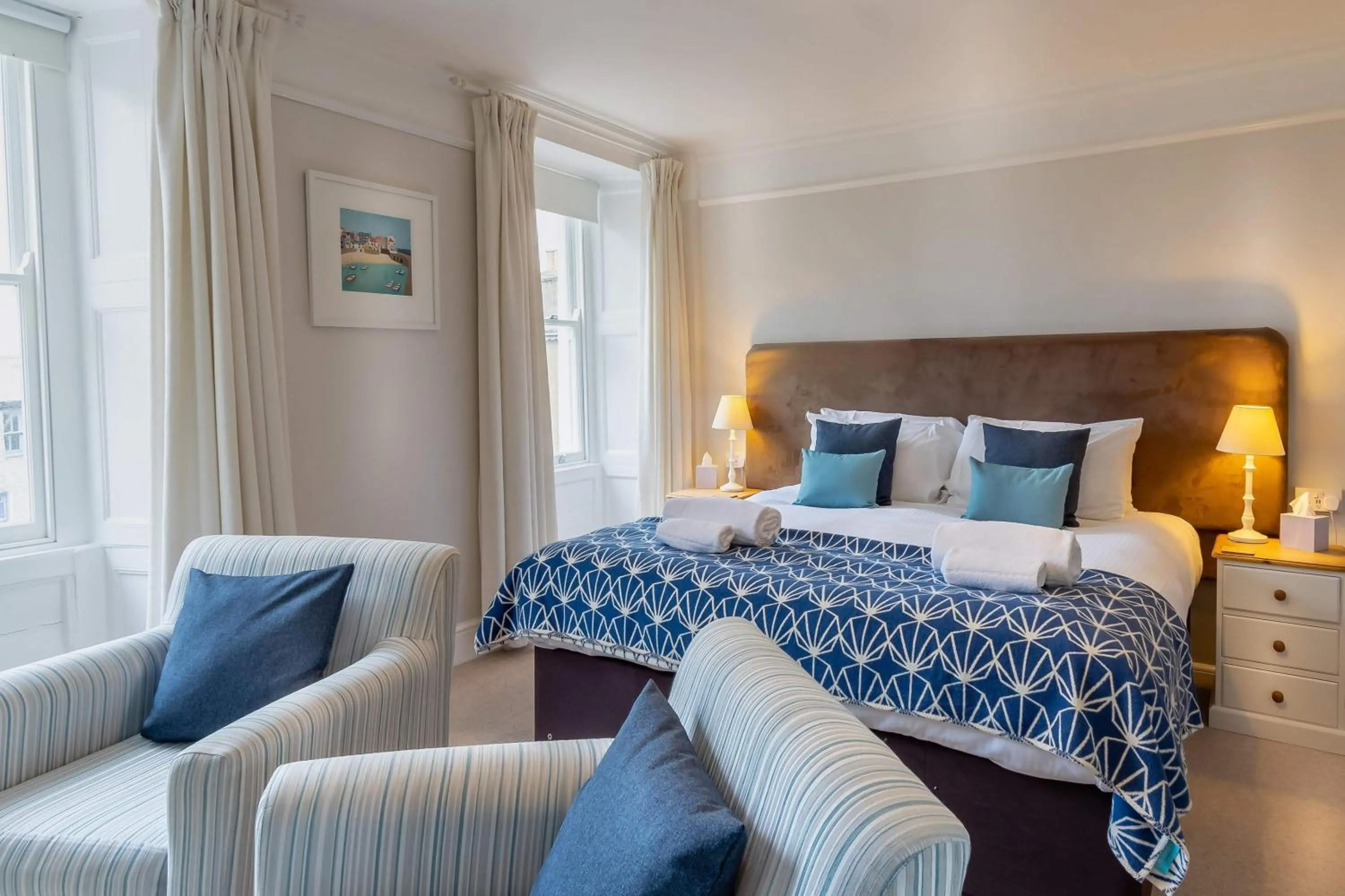 Bedroom, Bed in Marazion Hotel