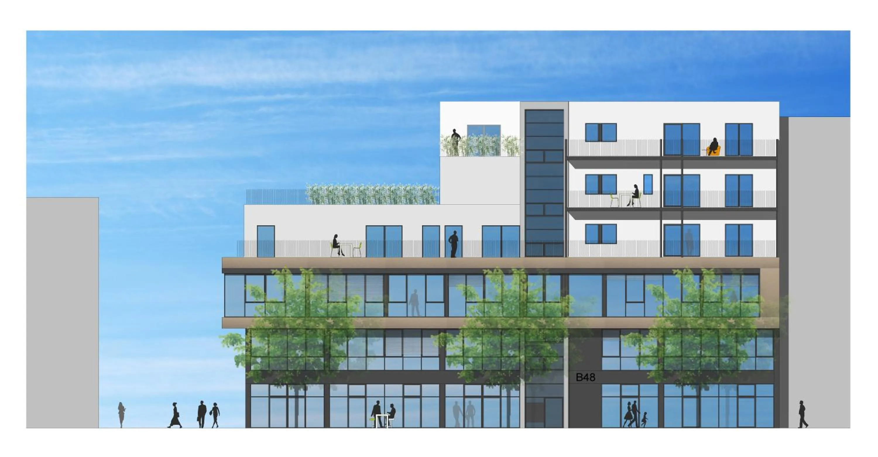 Property building in Boardinghouse Offenbach Service Apartments