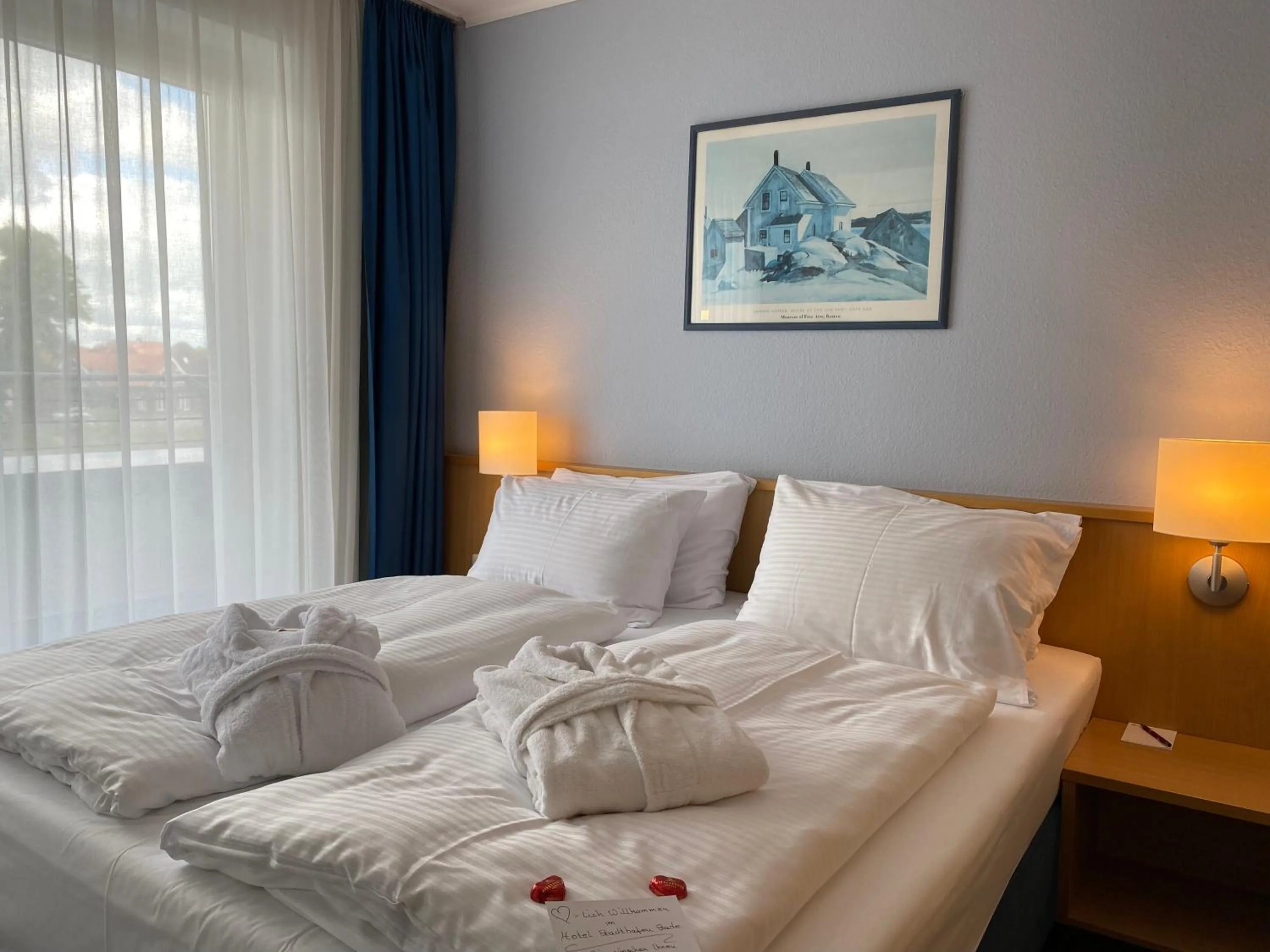 Bed in Hotel Stadthafen Stade