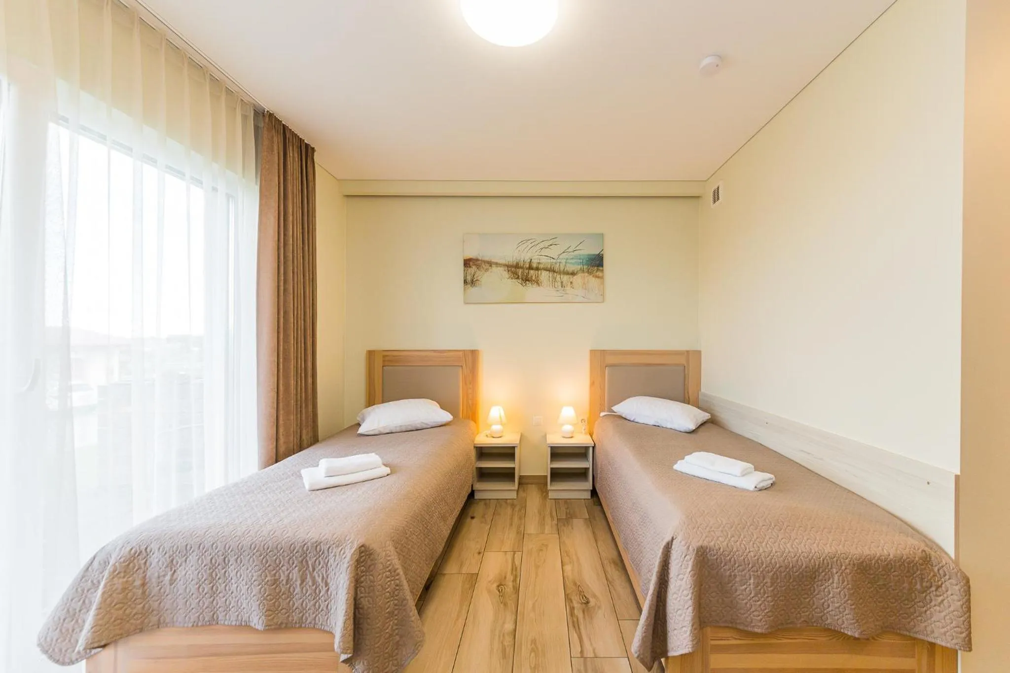 Bed in Motel Panorama