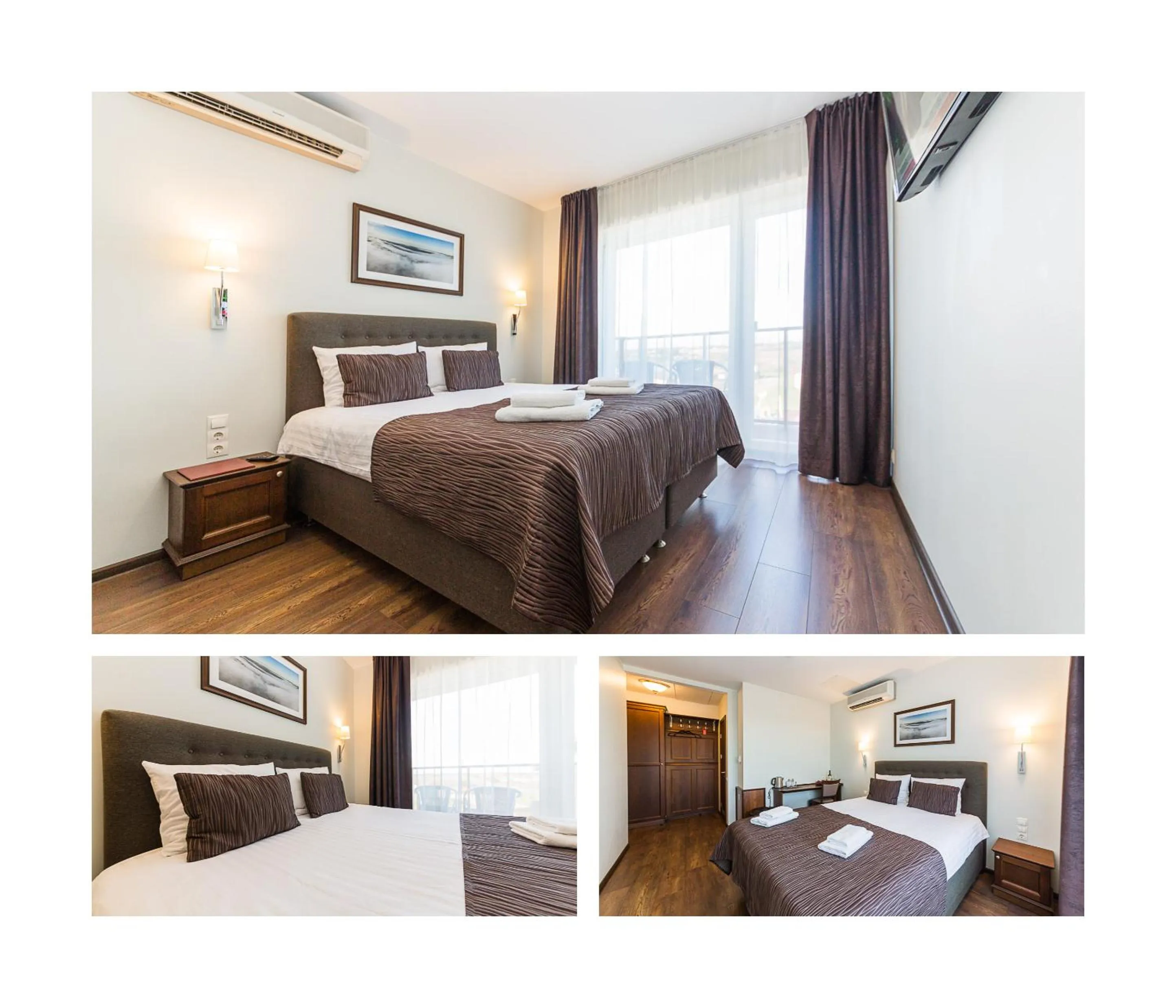 Bed in Motel Panorama