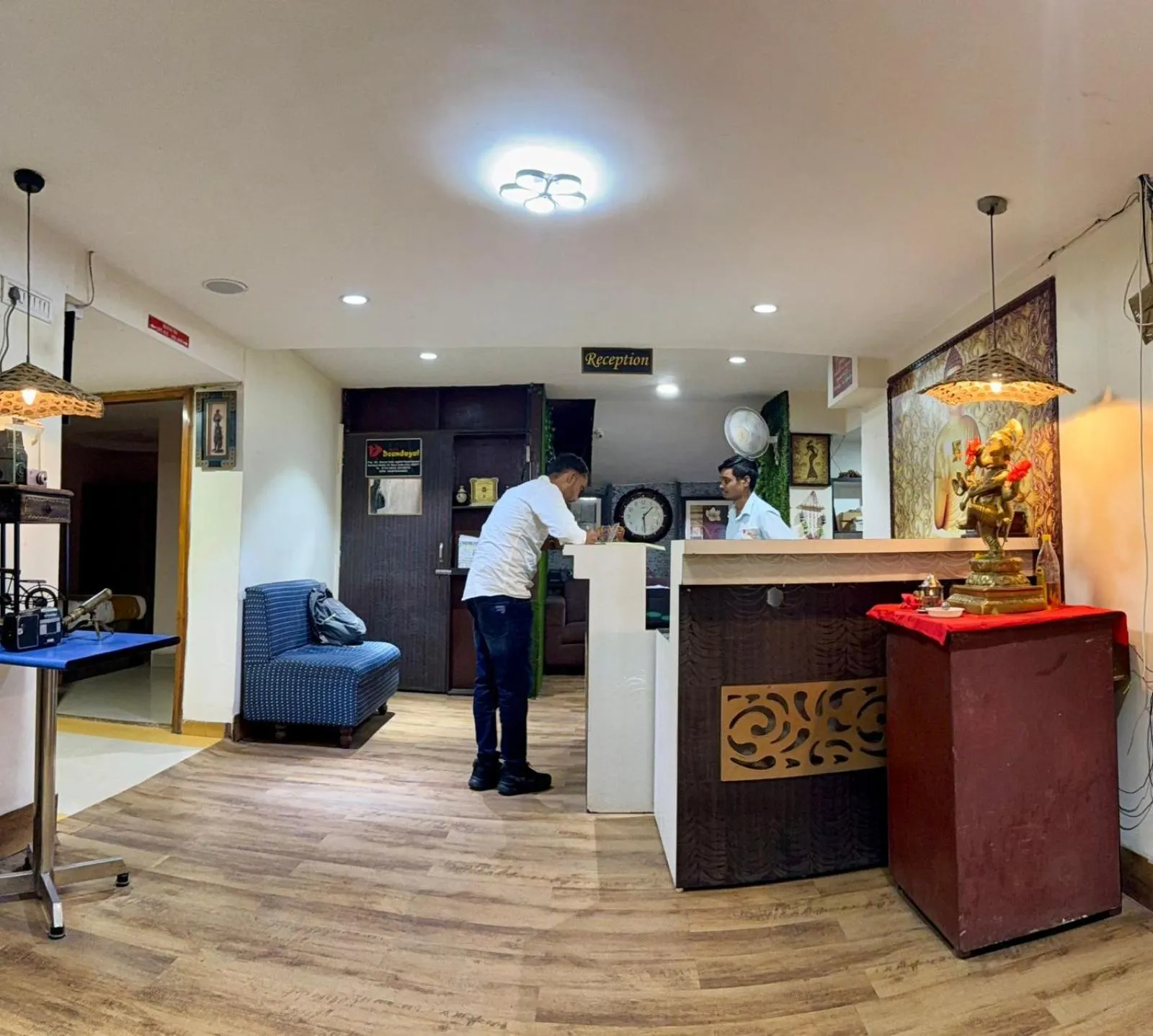 Lobby or reception in Hotel Deendayal