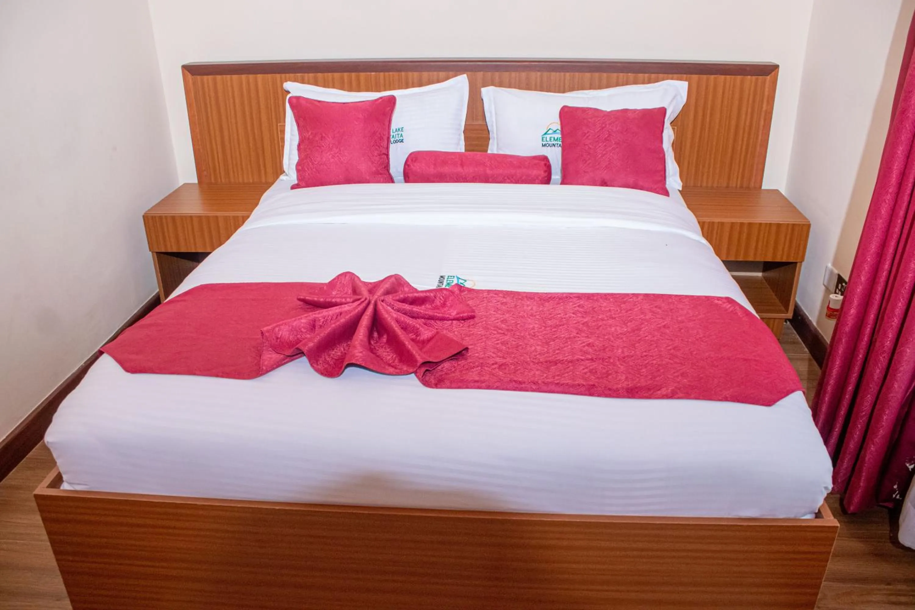 Bed in Lake Elementaita Mountain Lodge