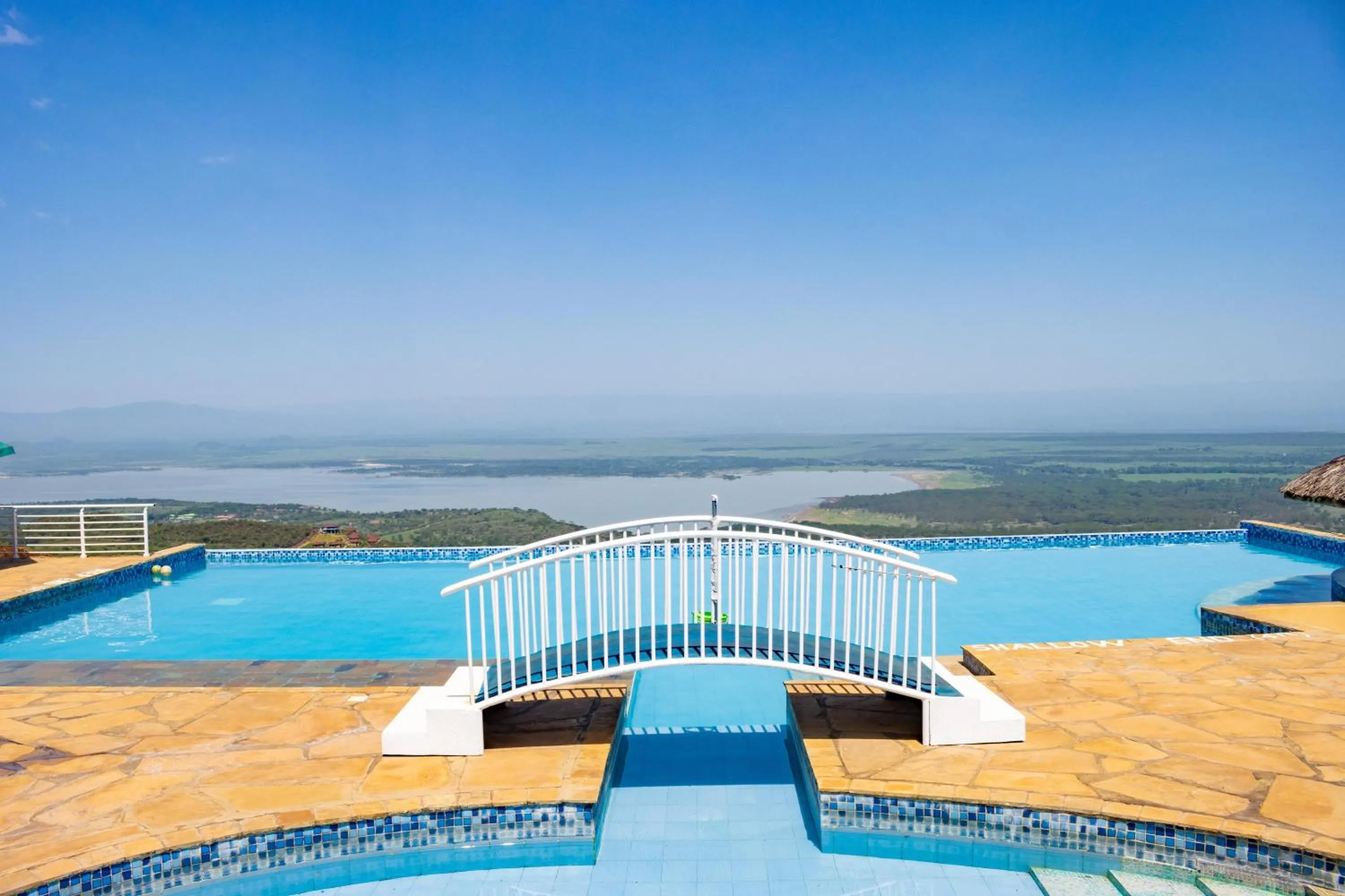 Pool view in Lake Elementaita Mountain Lodge