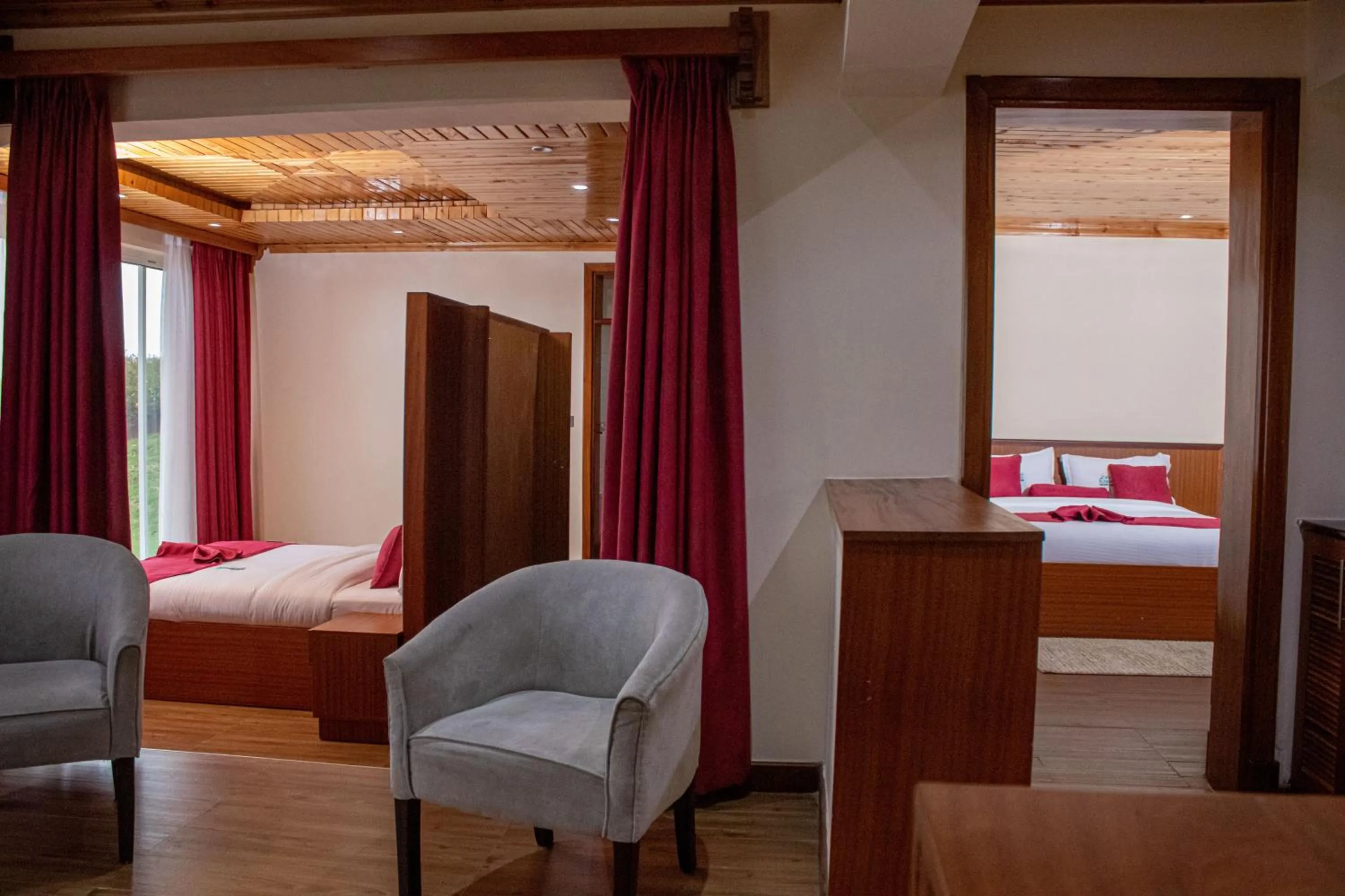 Bed in Lake Elementaita Mountain Lodge