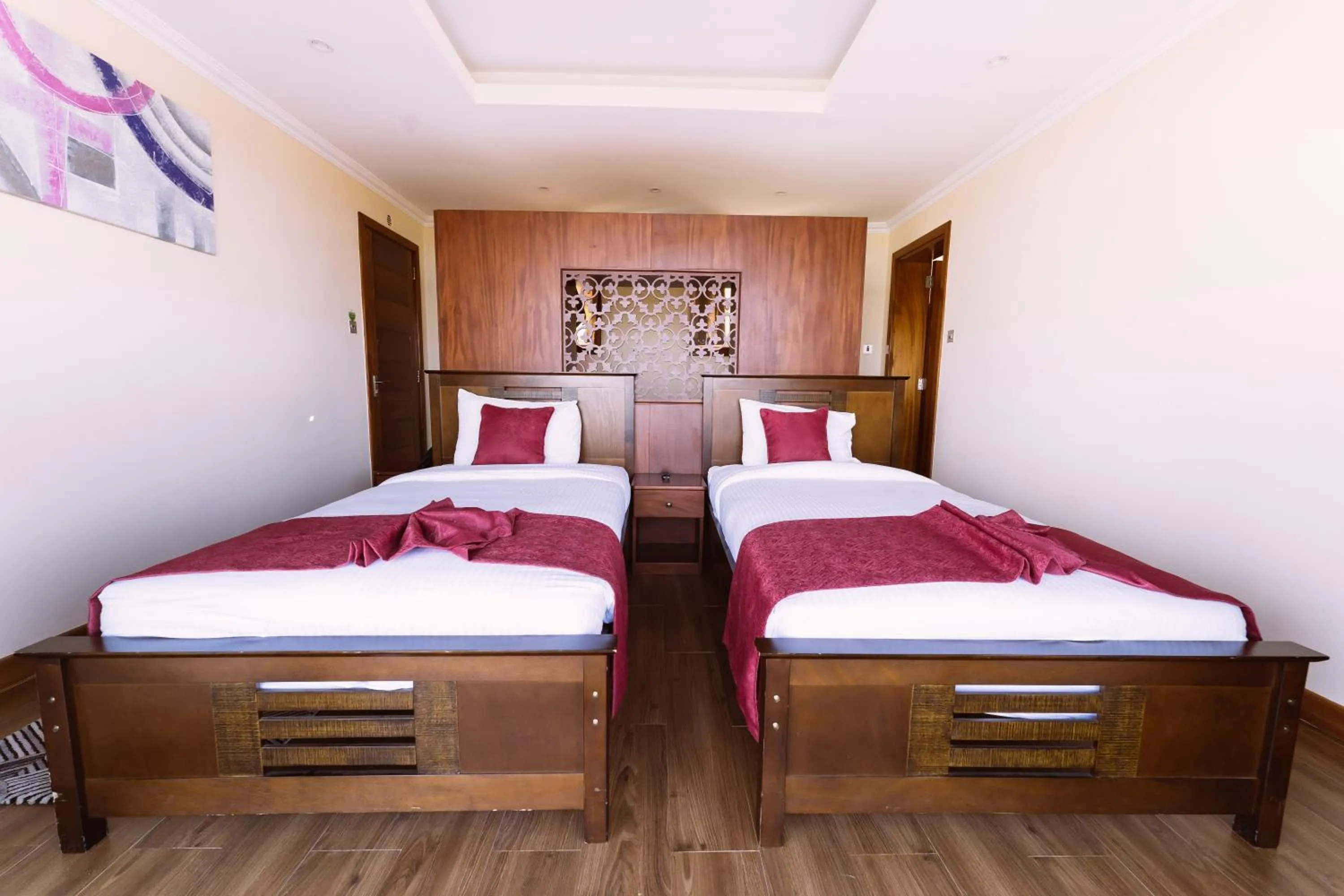 Bed in Lake Elementaita Mountain Lodge