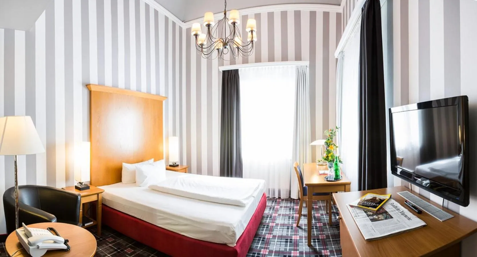 Photo of the whole room, Bed in Grünau Hotel