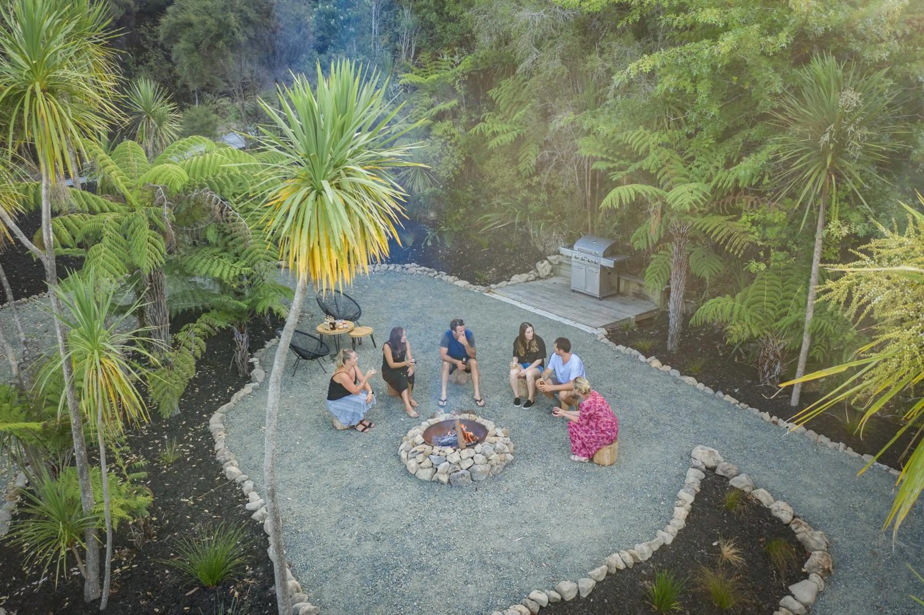 Garden in Tui & Nikau Cabins