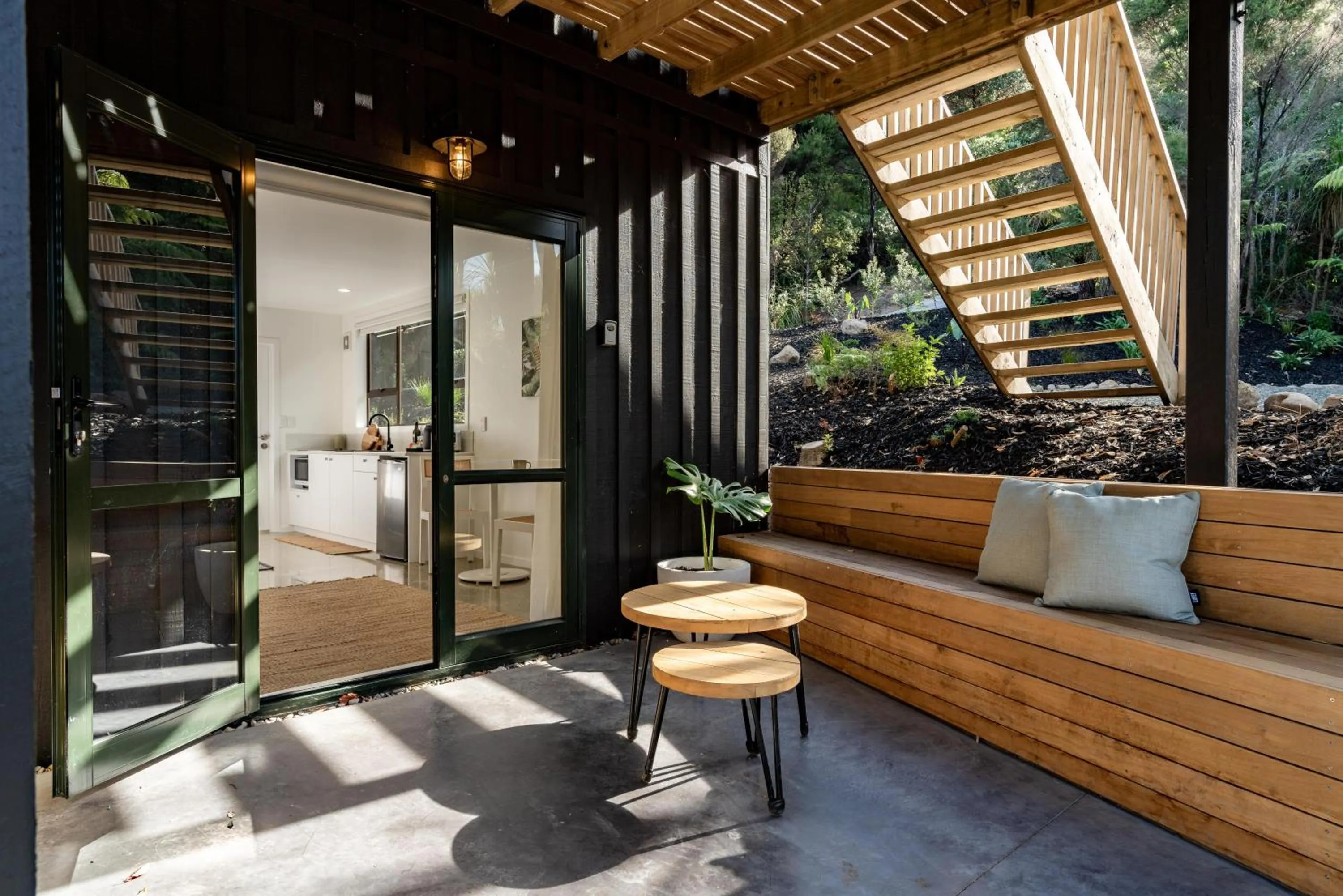 Patio in Tui & Nikau Cabins