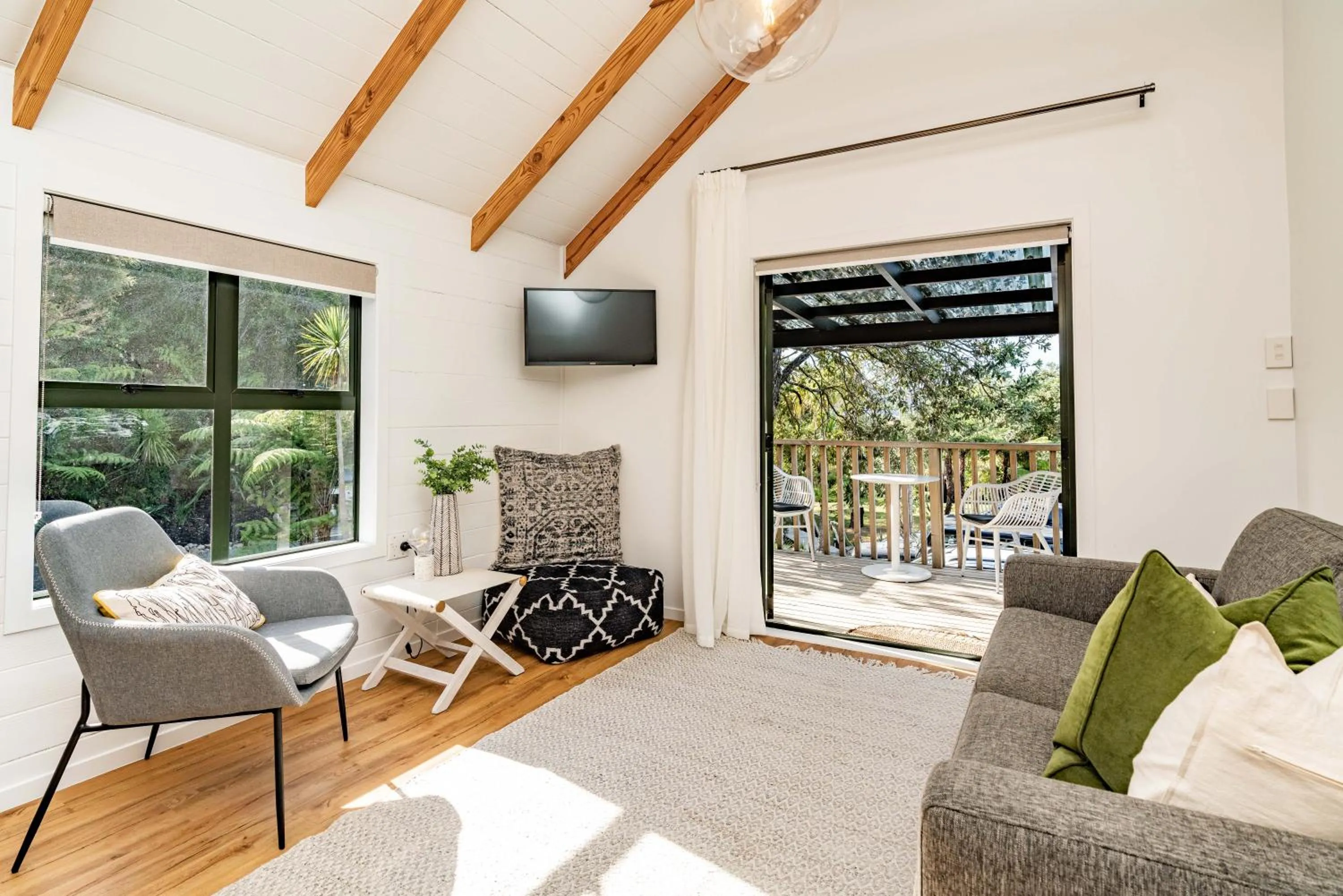 Balcony/Terrace in Tui & Nikau Cabins