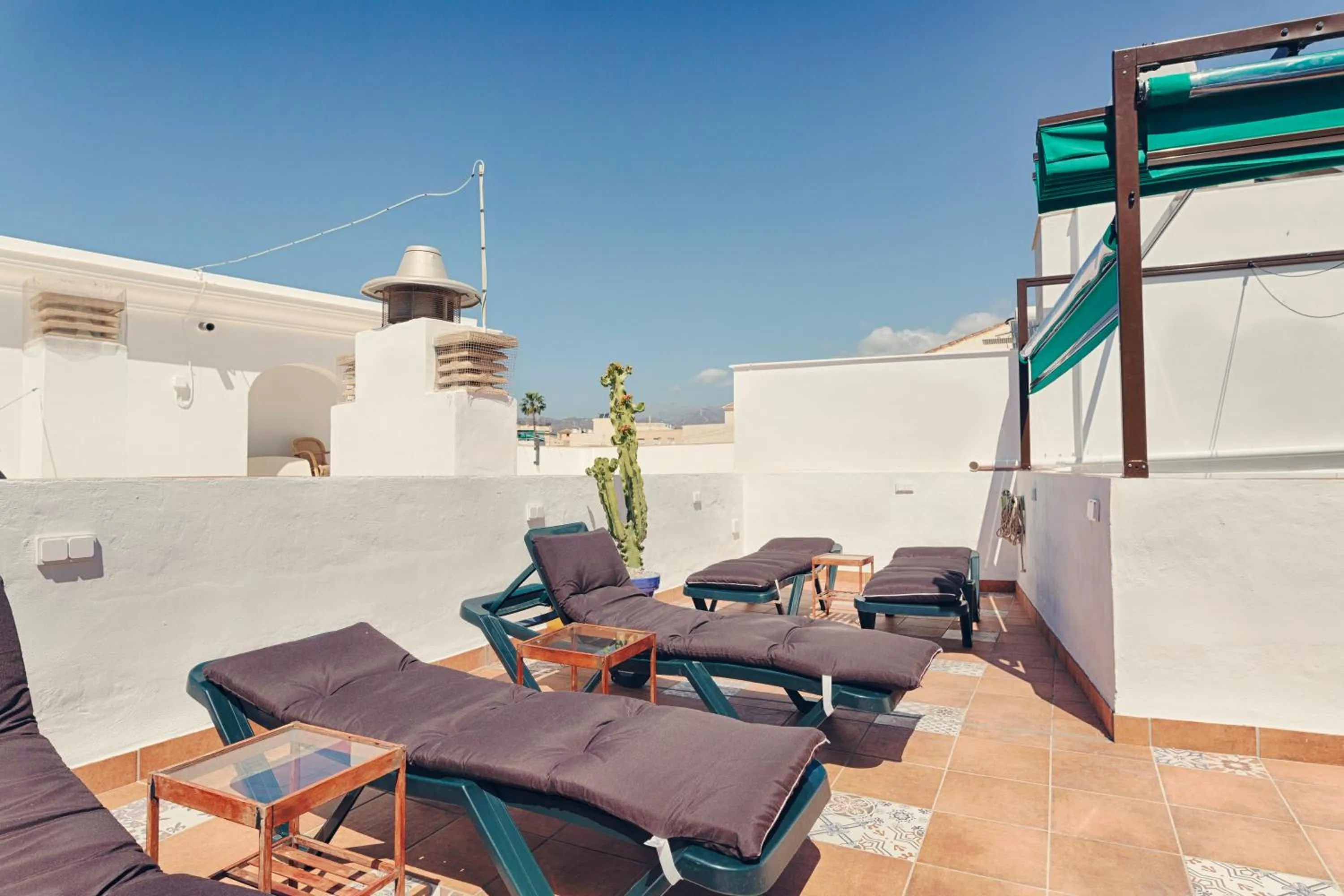 Solarium in Charming Nerja Hostel