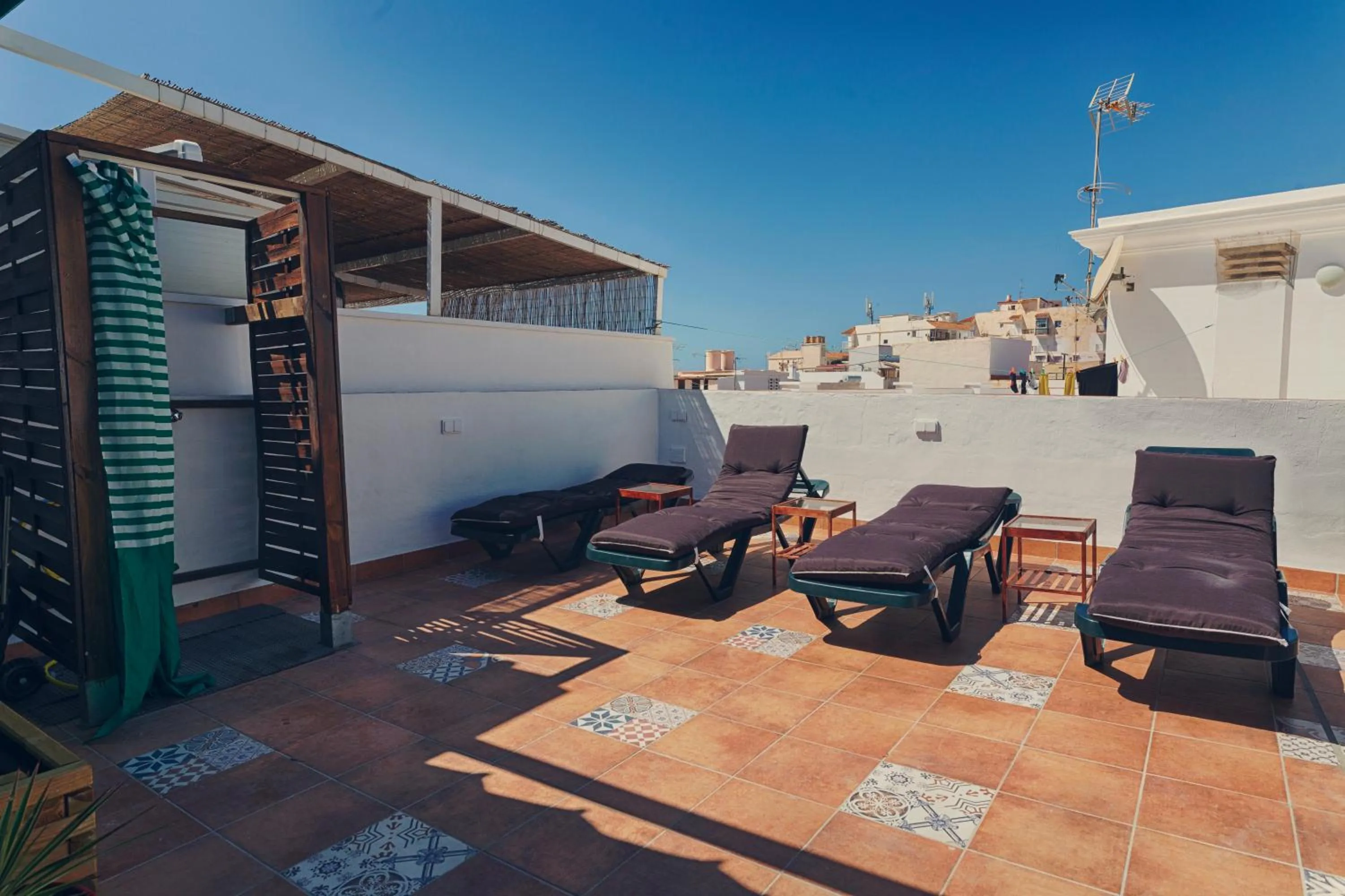Solarium in Charming Nerja Hostel