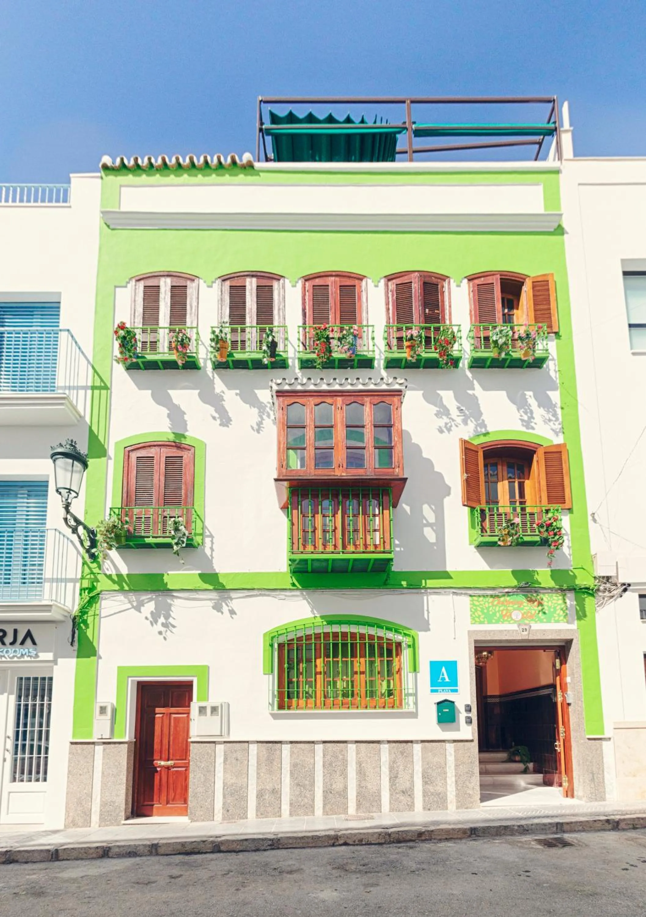 Property building in Charming Nerja Hostel