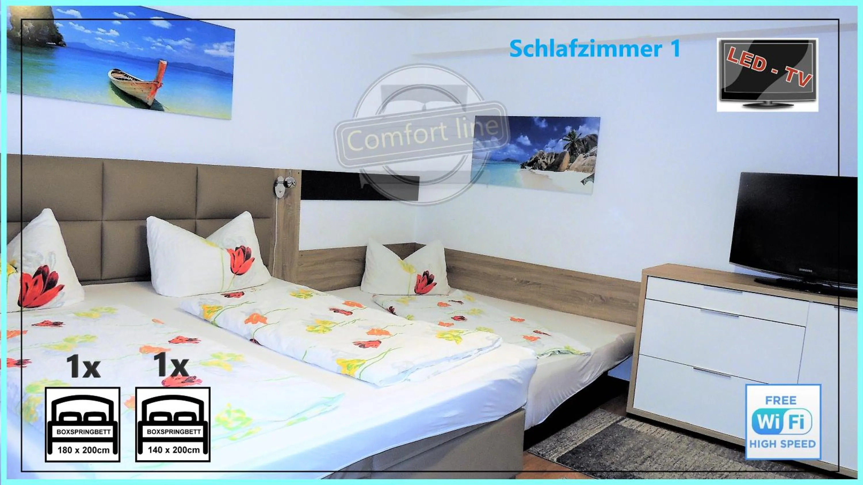 Bedroom, Bed in Appartements 4U Rodenbach