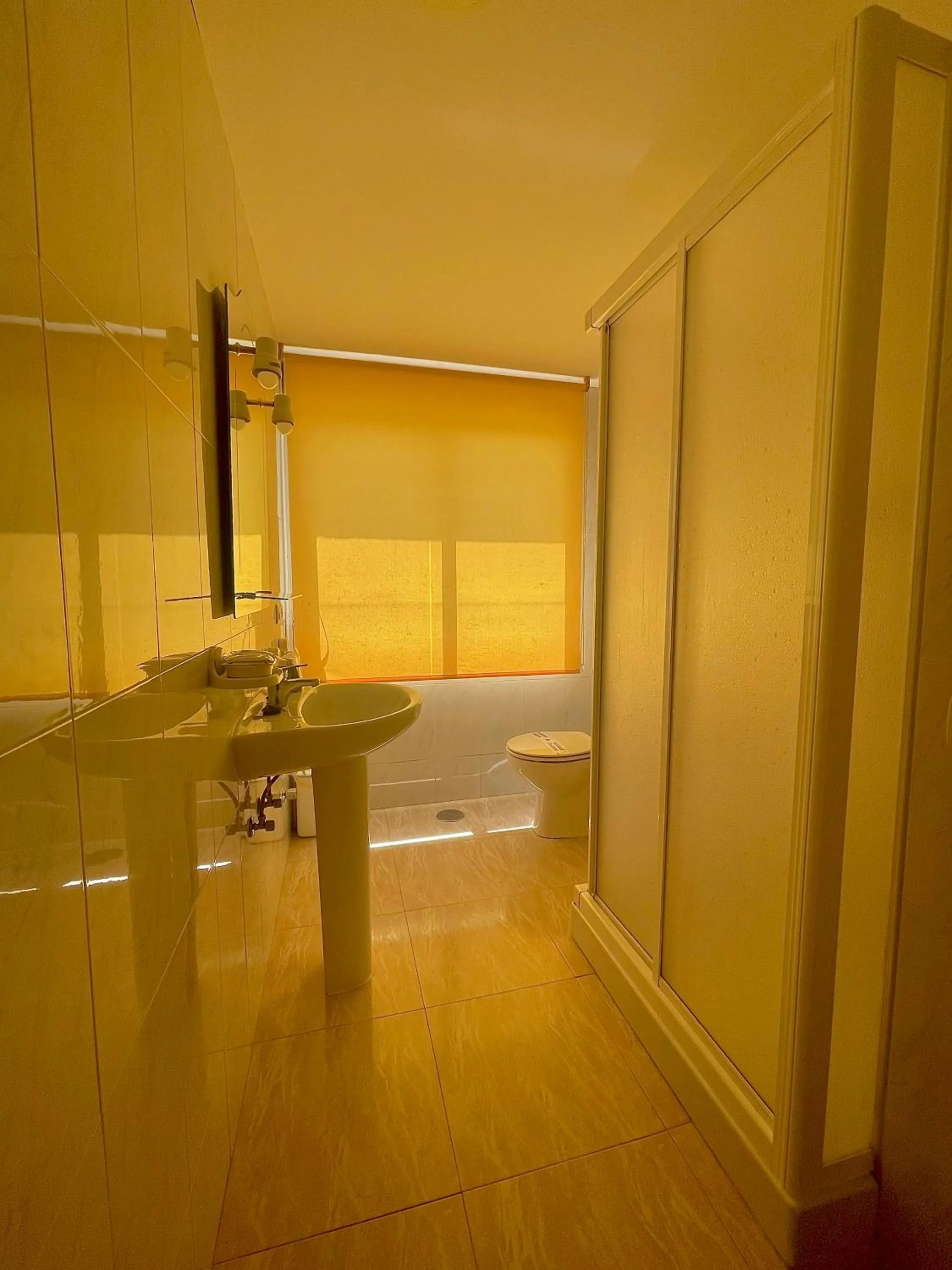 Shower in Pensión Costiña